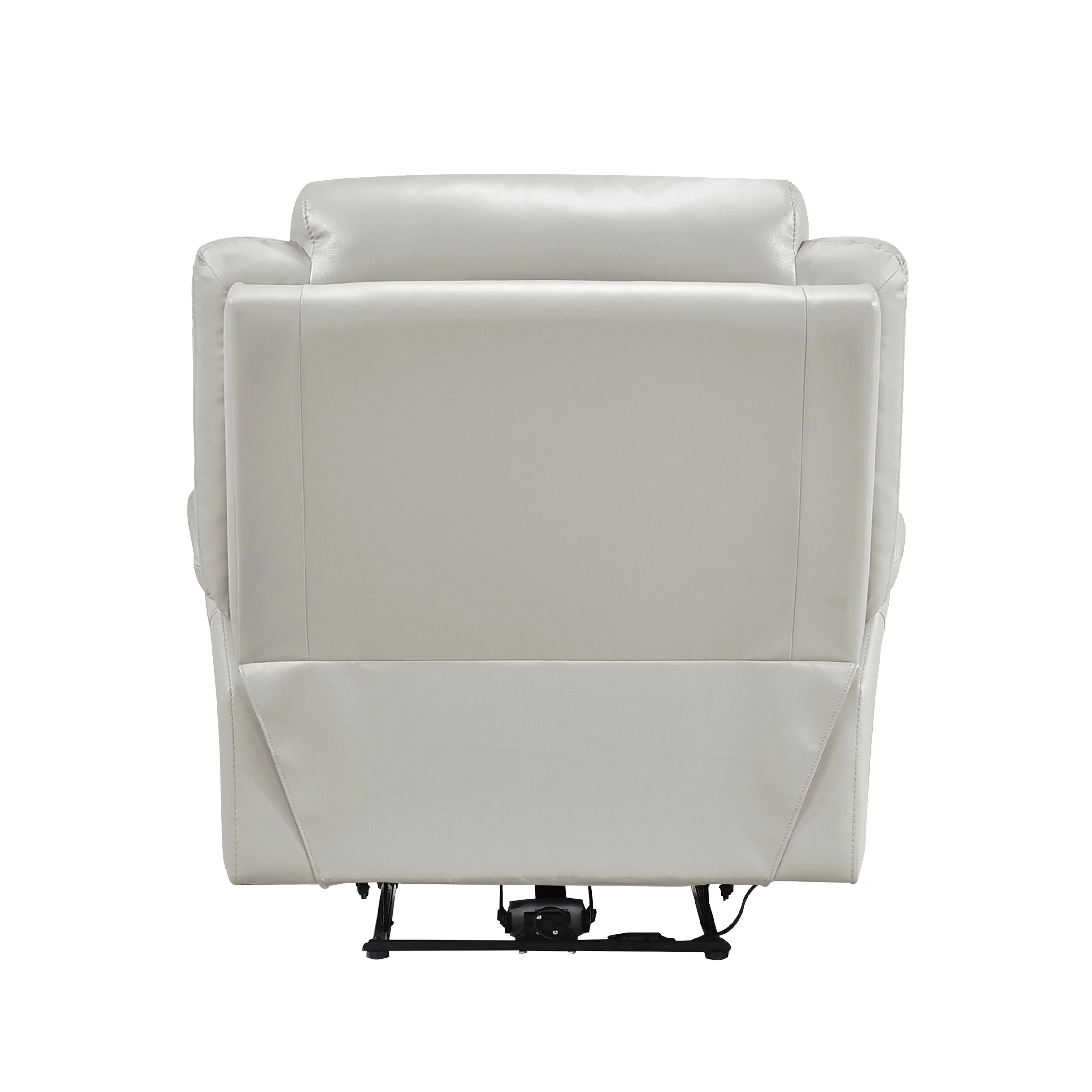 Laconia Silver Leather Power Reclining Chair - Image 4
