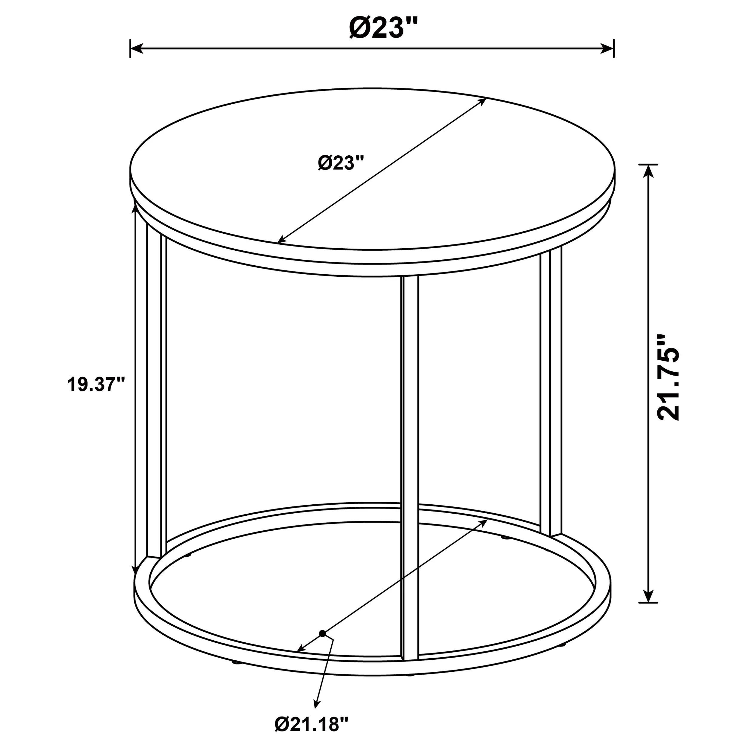 Lainey Mango Round Occasional Side End Table - Image 9