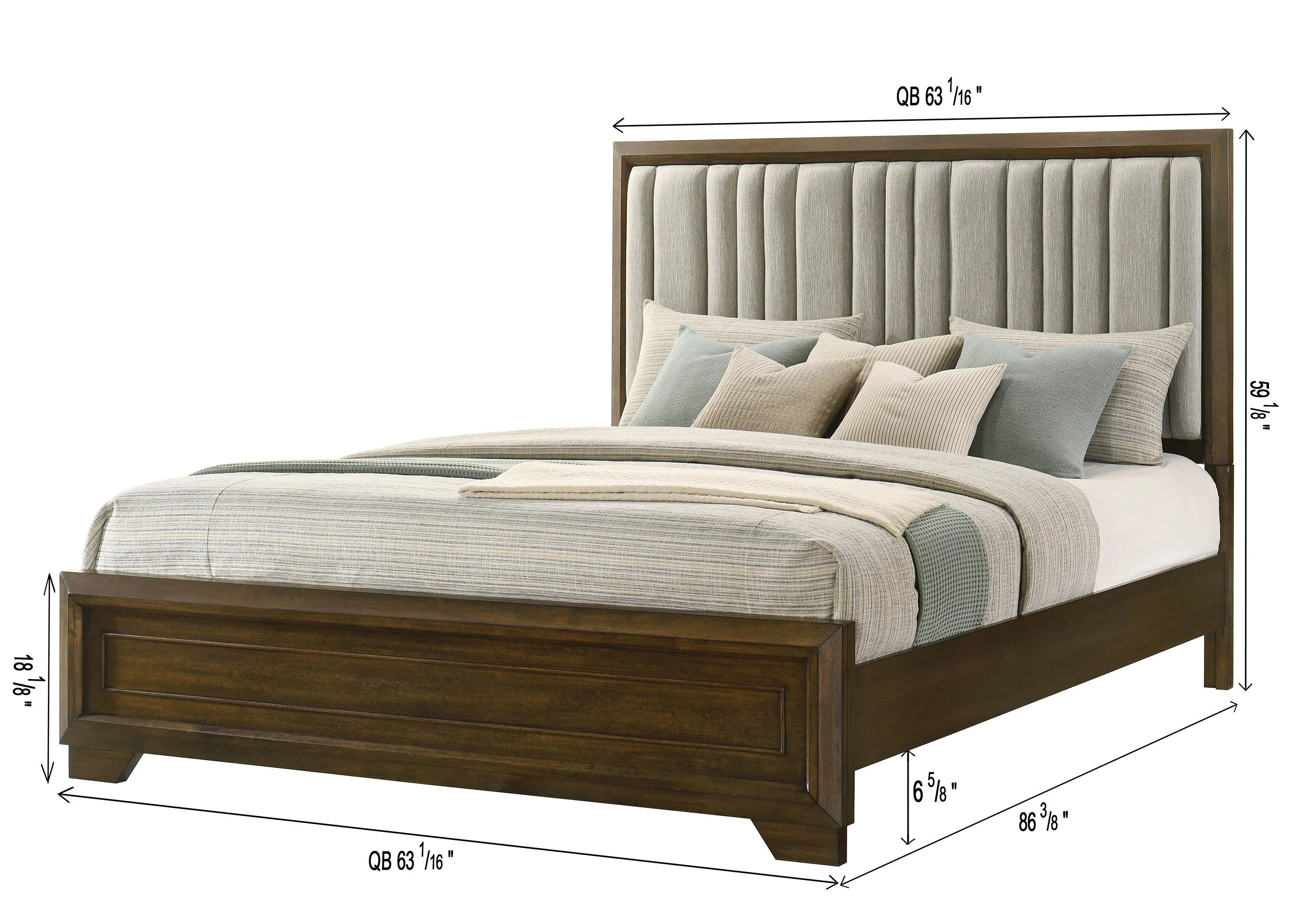 Lakecrest Brown Queen Panel Bed - Image 4
