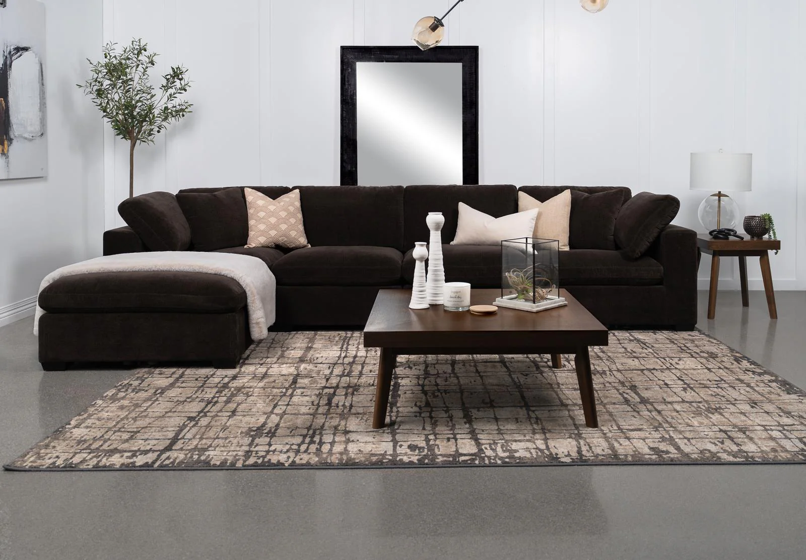 Lakeview Dark Chocolate 6-Piece Upholstered Modular Sectional Sofa - Image 9