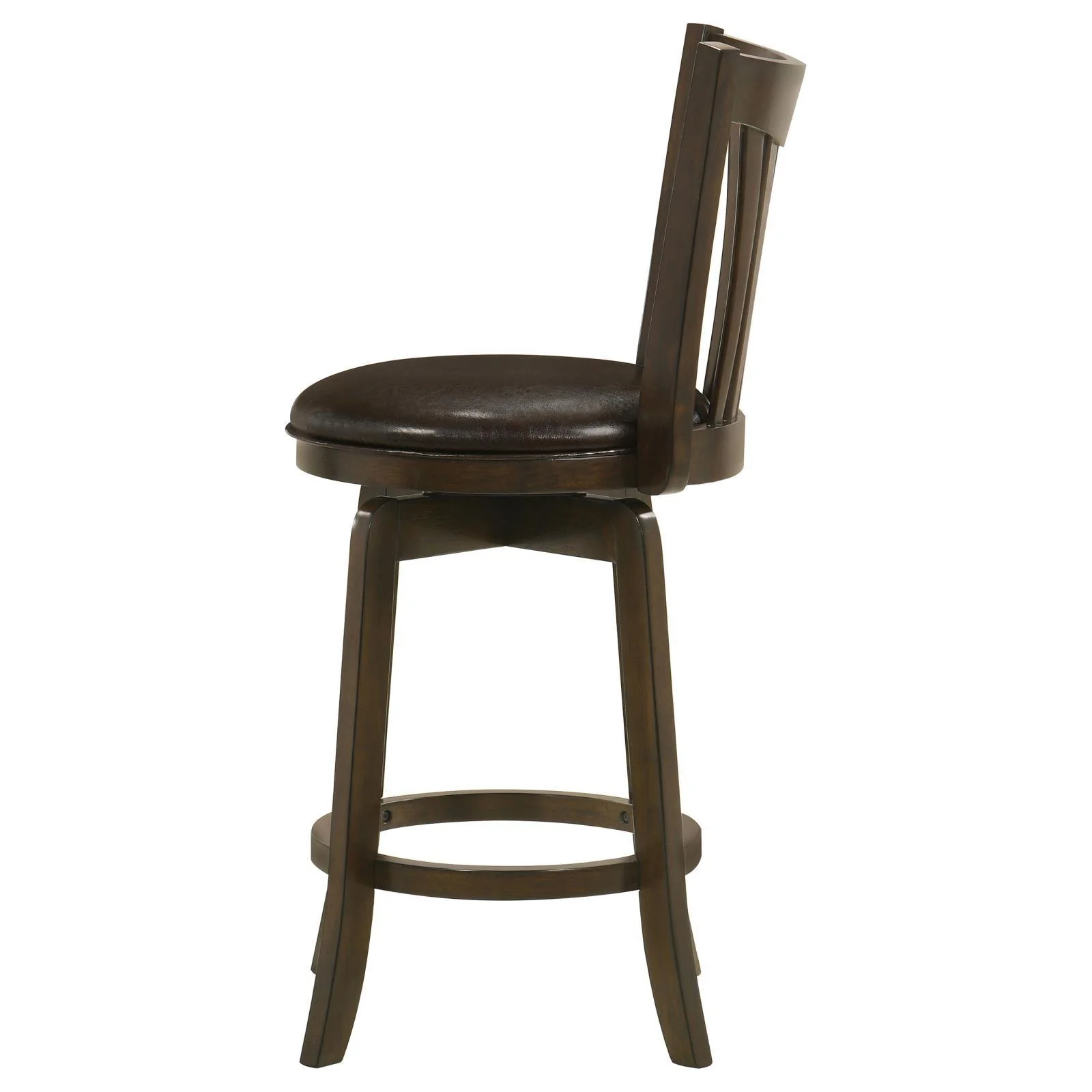 Lambert Counter Height Swivel Bar Stool with Upholstered Seat Dark Cherry - Image 5