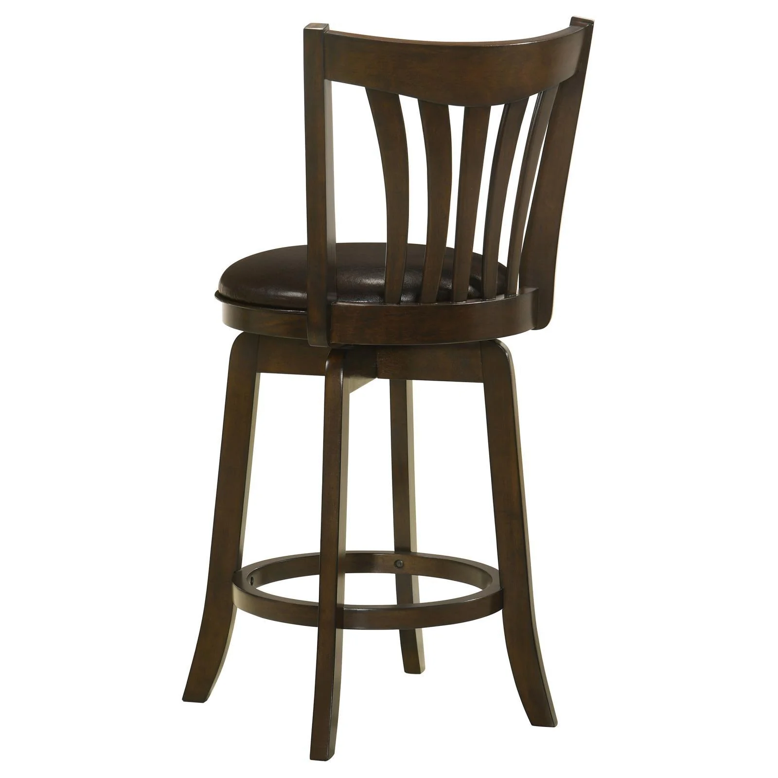 Lambert Counter Height Swivel Bar Stool with Upholstered Seat Dark Cherry - Image 6