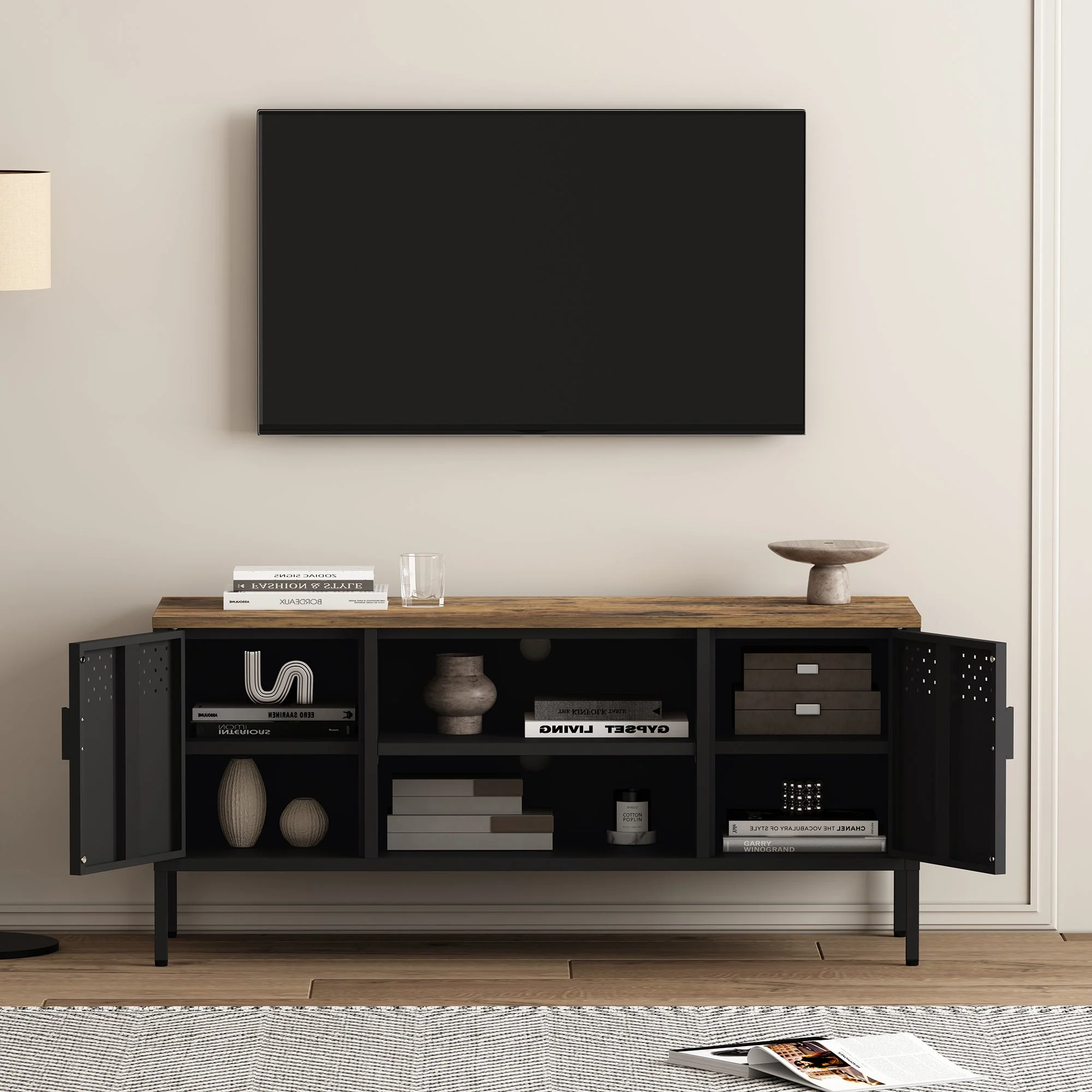 Landen 47" TV Stand in Black - Image 6