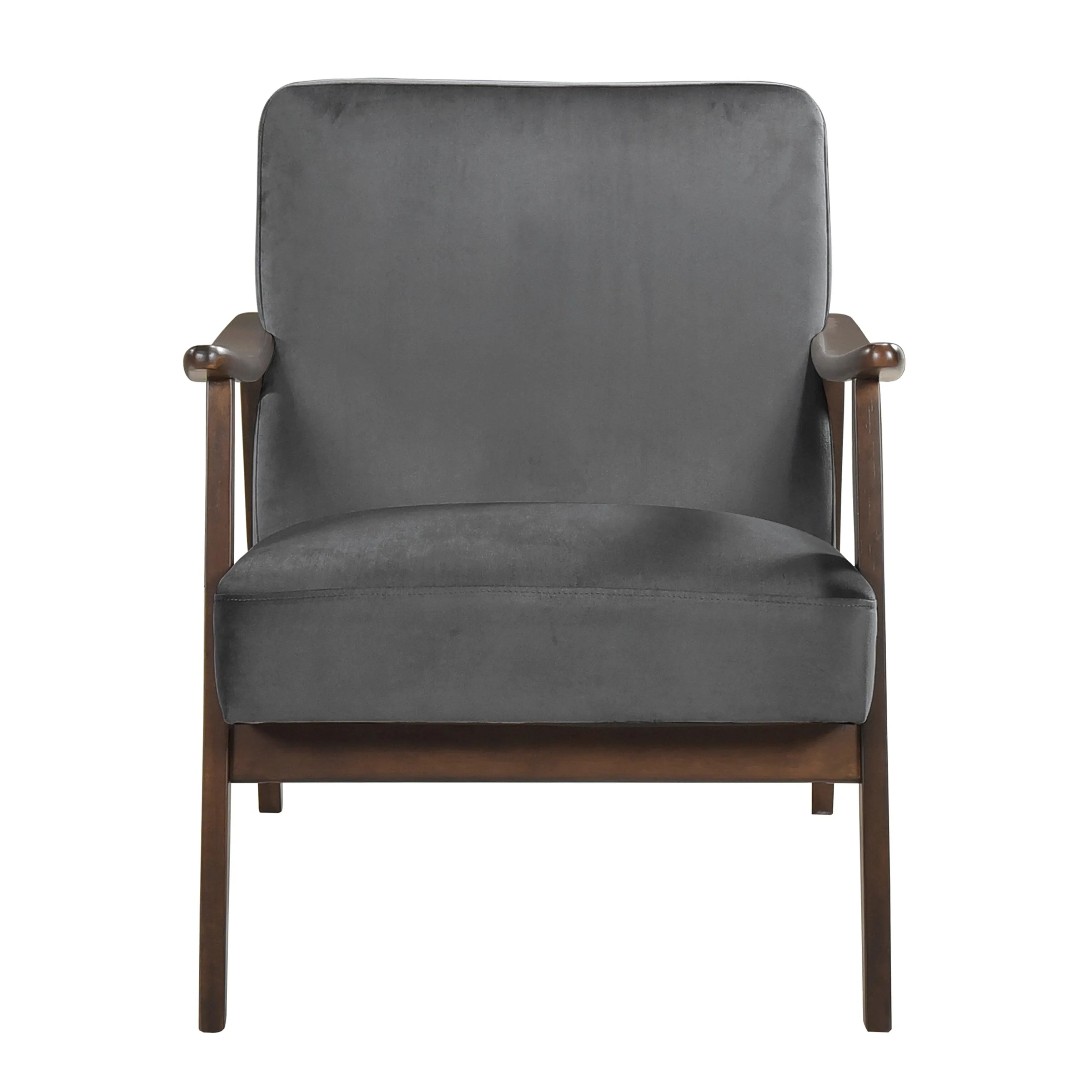 Landers Dark Gray Velvet Accent Chair - Image 2