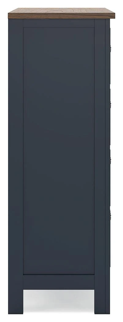 Landocken Brown/Blue Chest of Drawers - Image 6