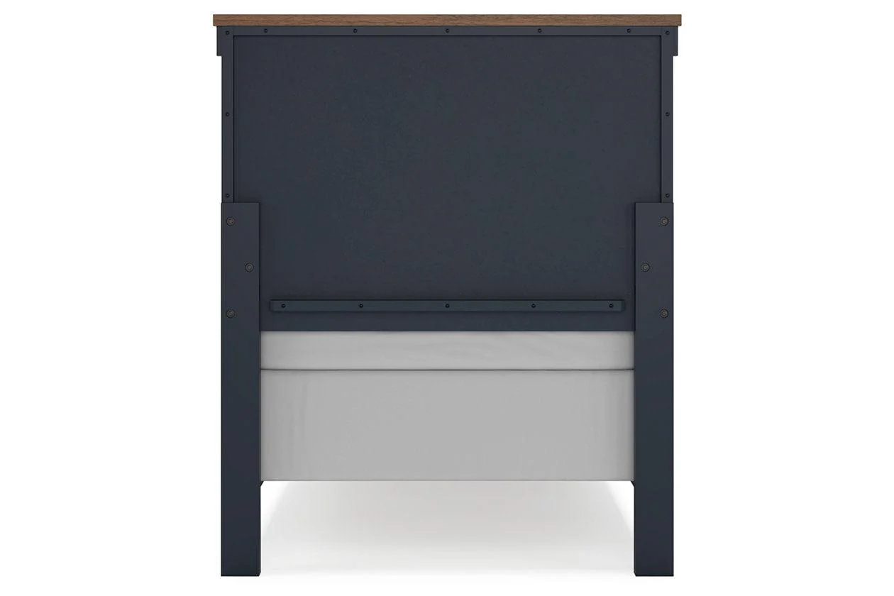 Landocken Brown/Blue Twin Panel Bed - Image 6