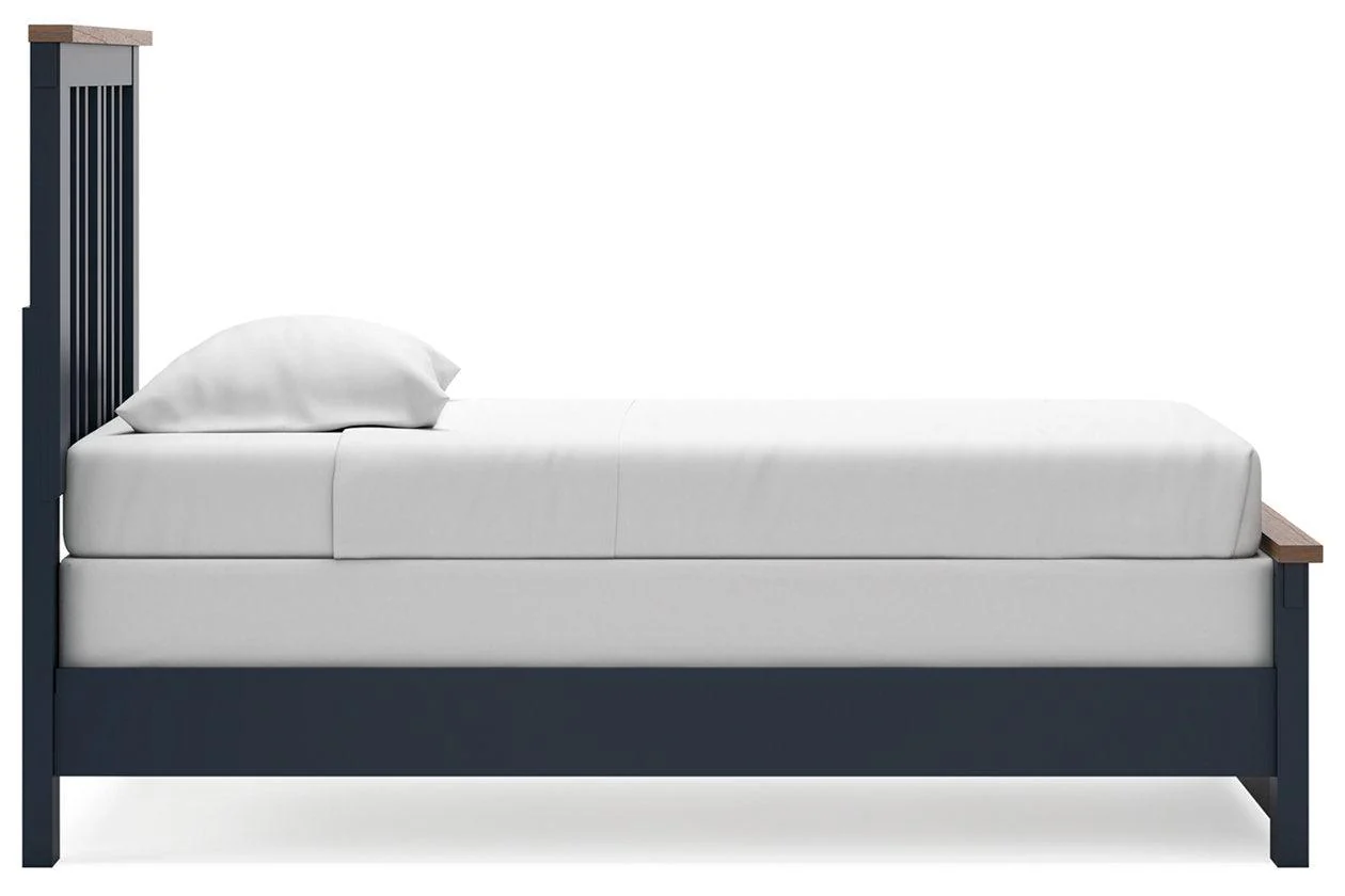 Landocken Brown/Blue Twin Panel Bed - Image 8