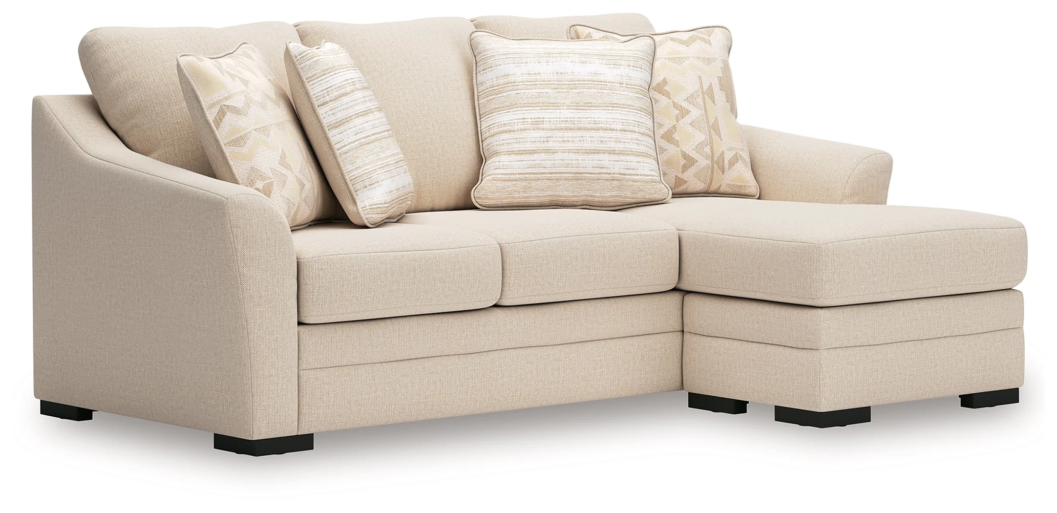 Lango Jute Queen Sofa RAF Chaise Sleeper - Image 9