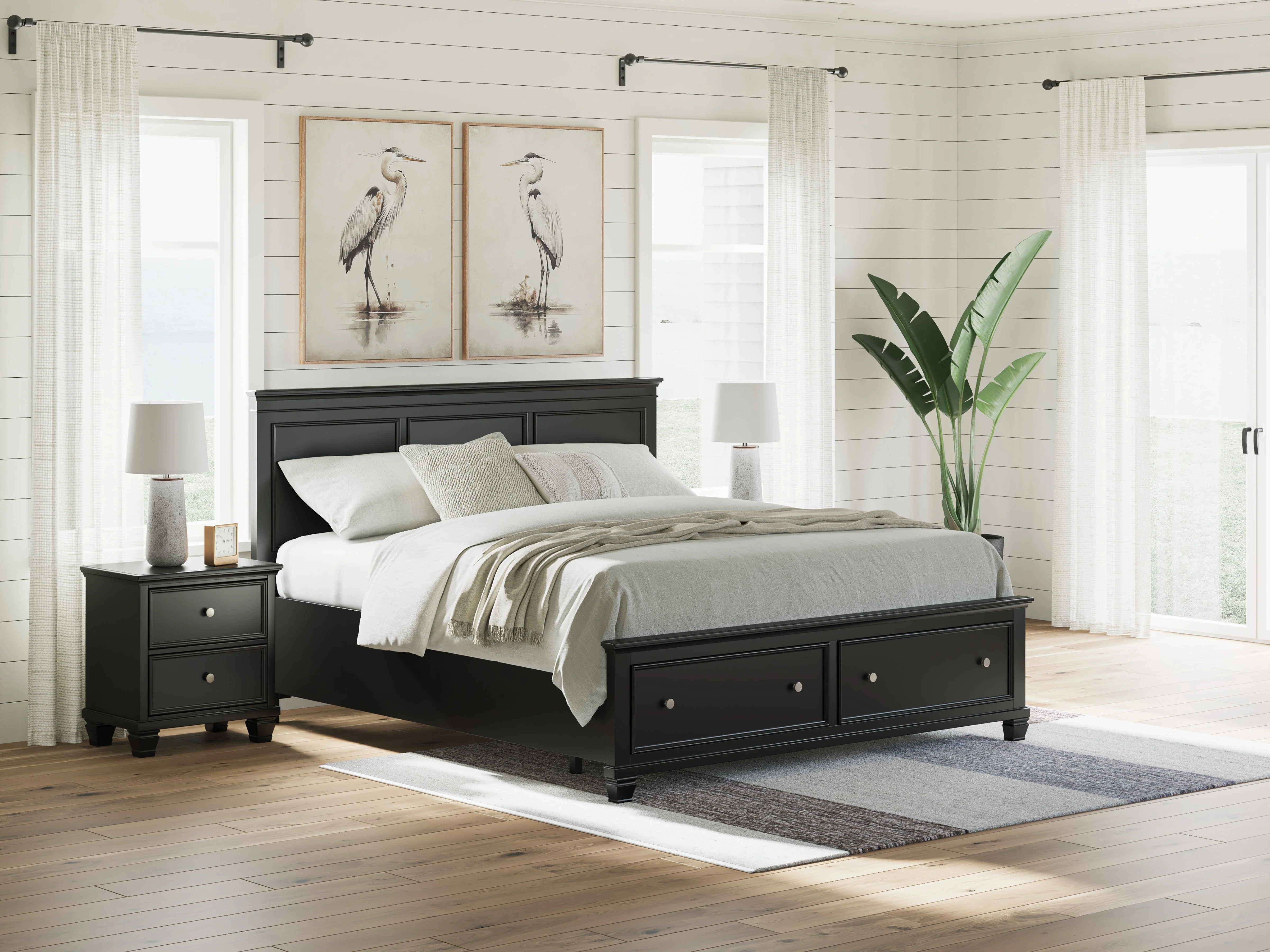 Lanolee Black California King Panel Storage Bed - Image 7