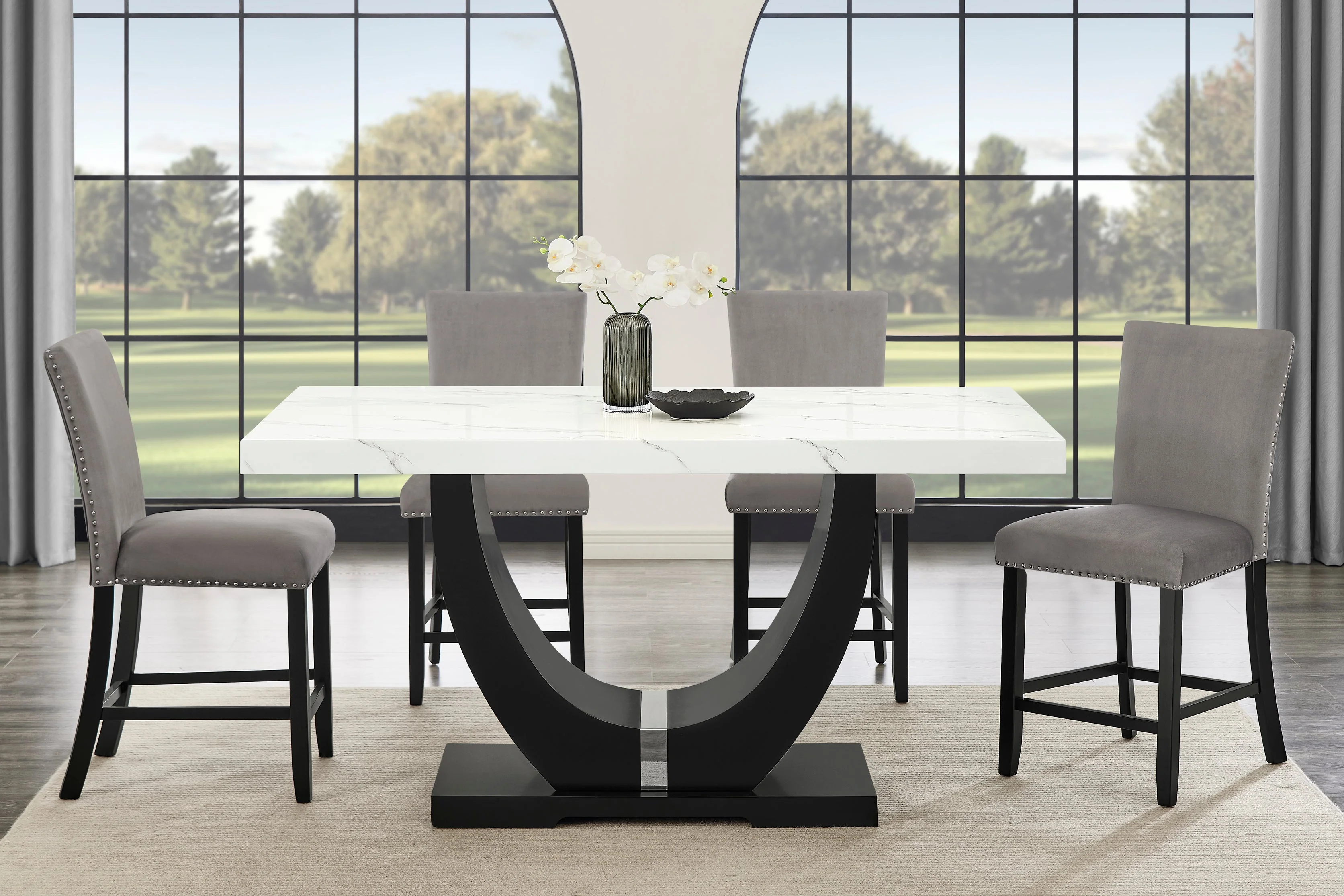 Larry Grey 7-Piece Counter Height Set - Image 2