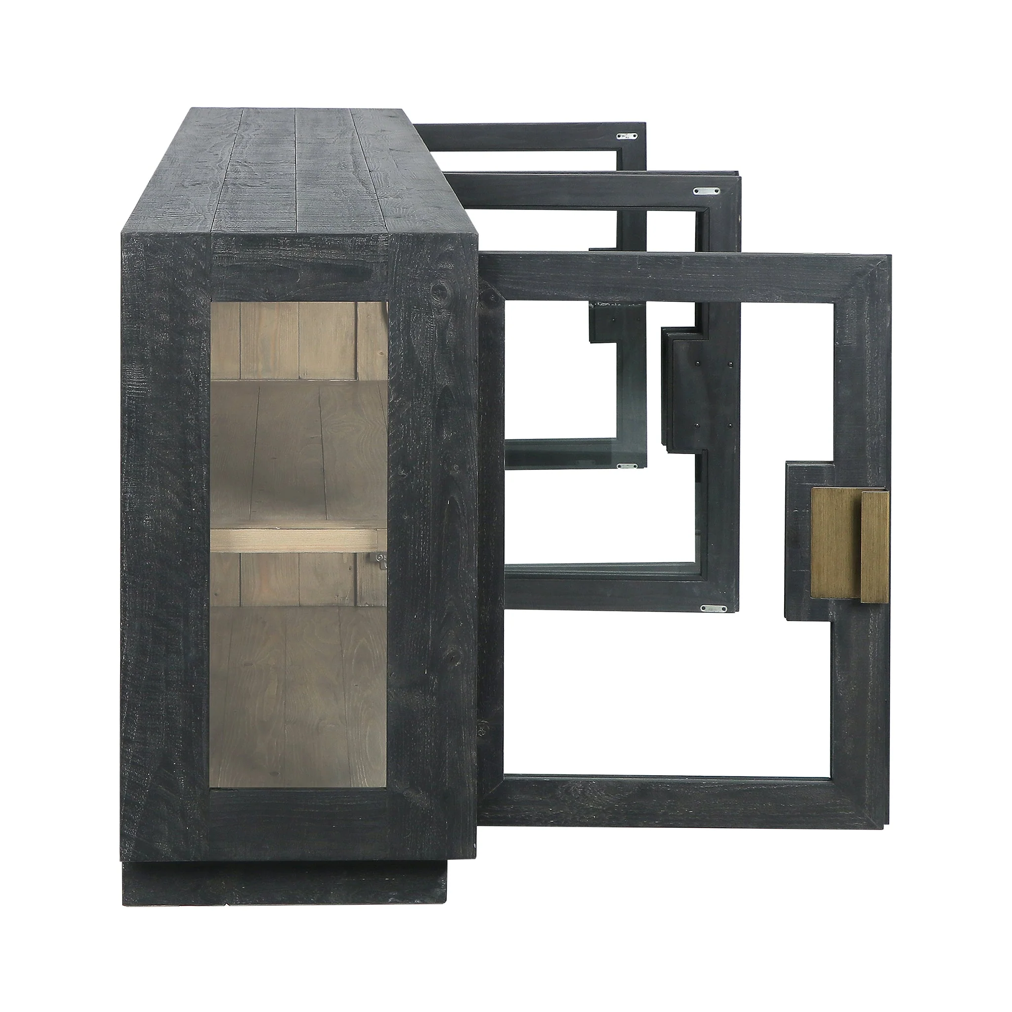 Larson 4 Door Cabinet - Carbon Black - Image 6