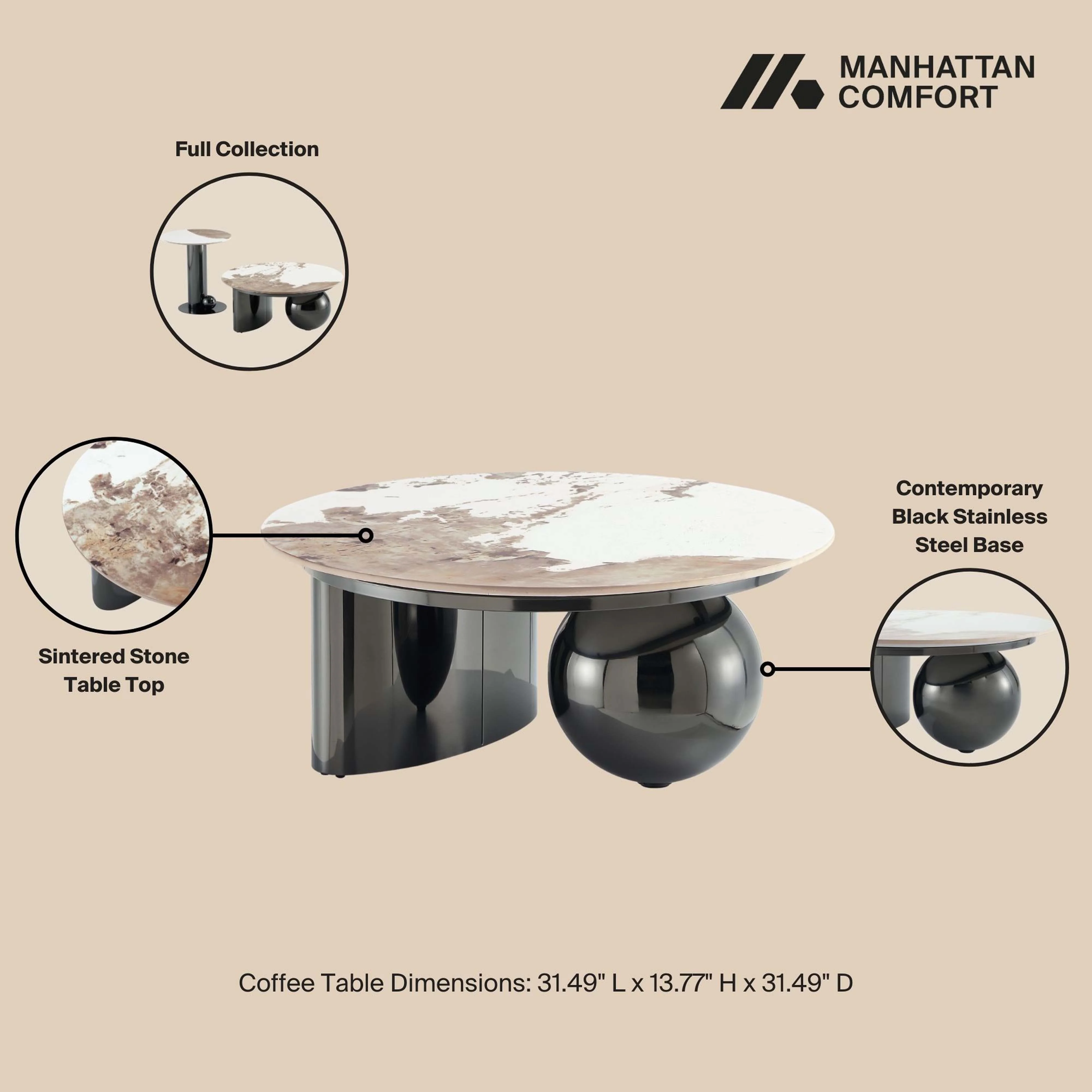 Laurel Coffee Table in Black - Image 4