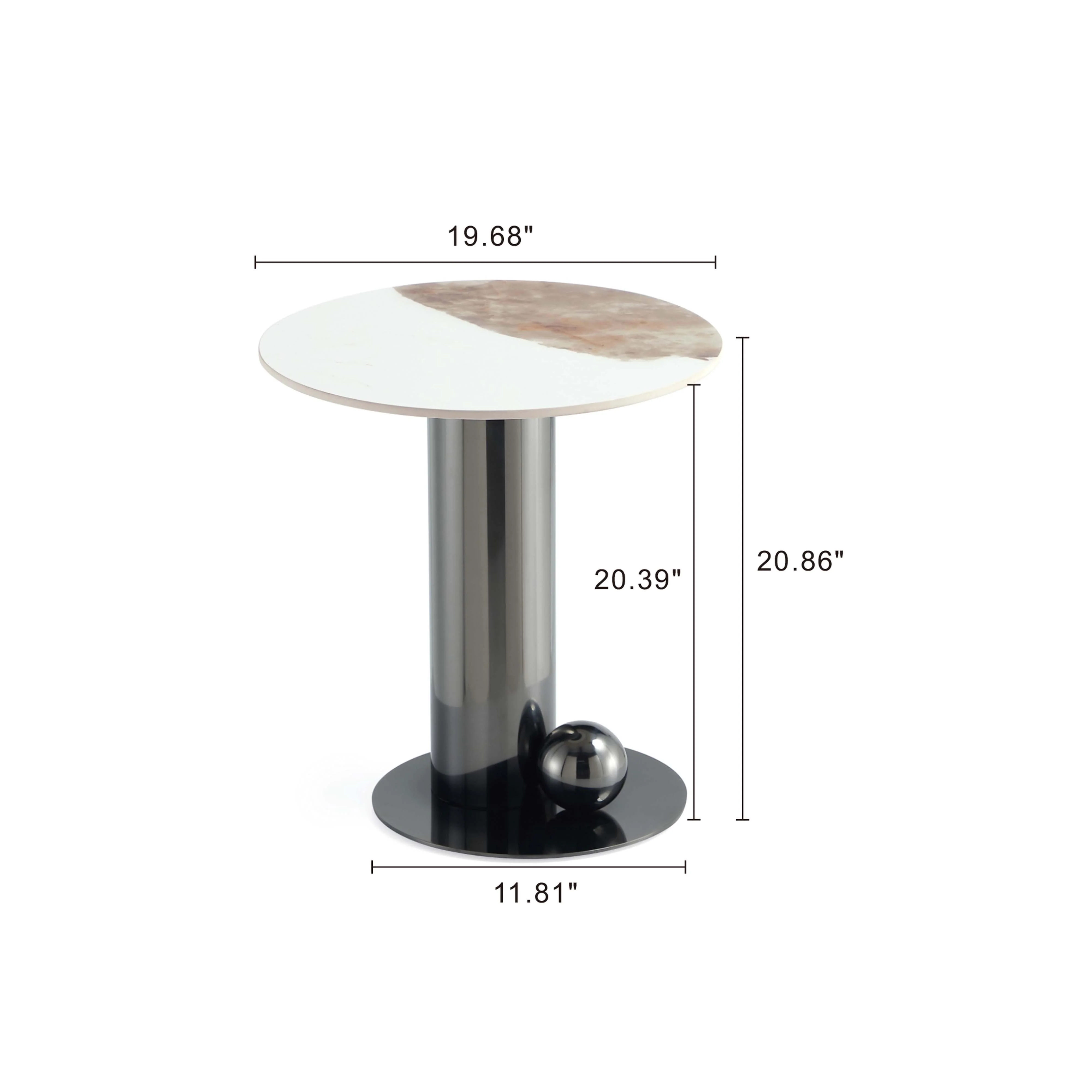 Laurel End Table in Black - Image 3