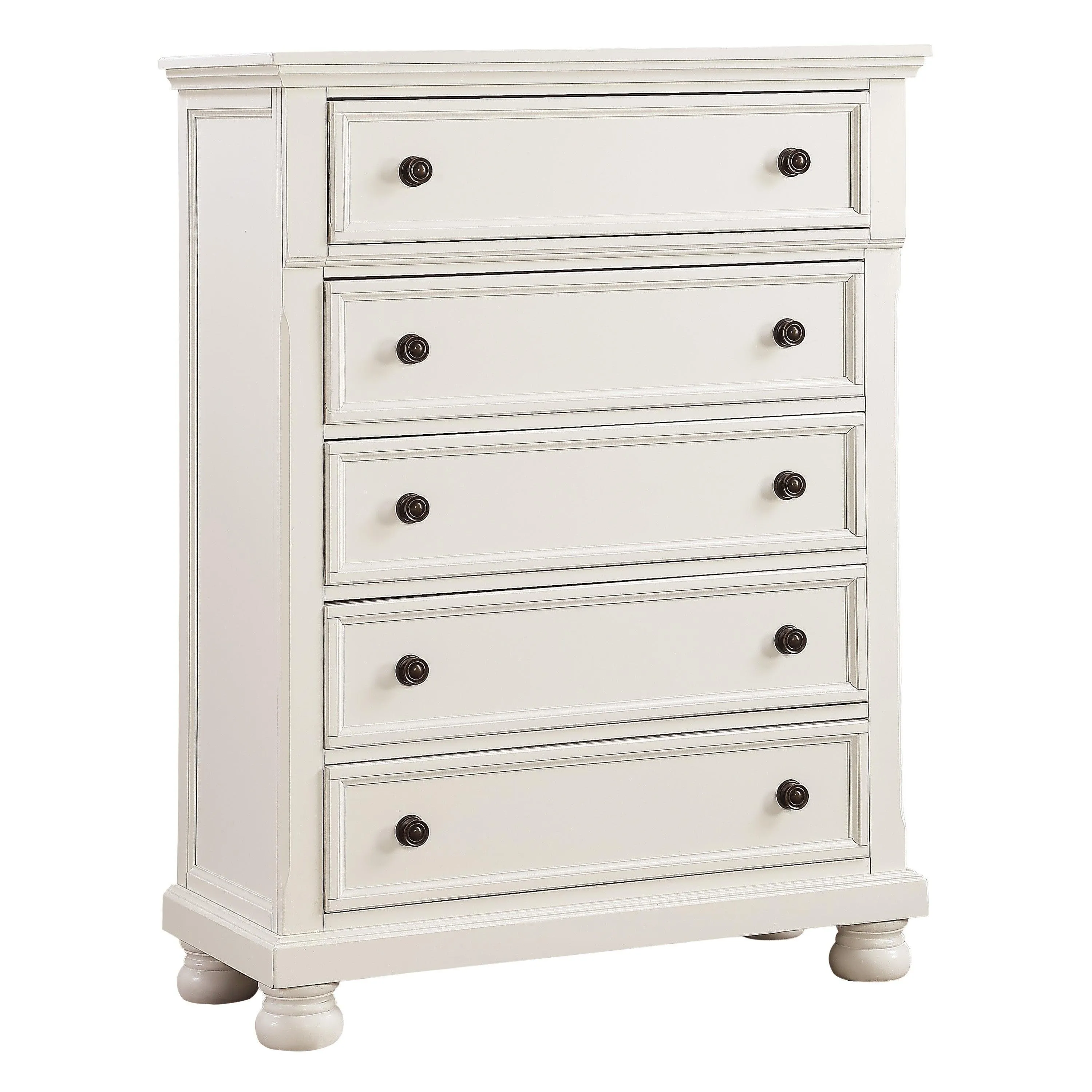 Laurelin White Sleigh Storage Platform Bedroom Set - Image 13