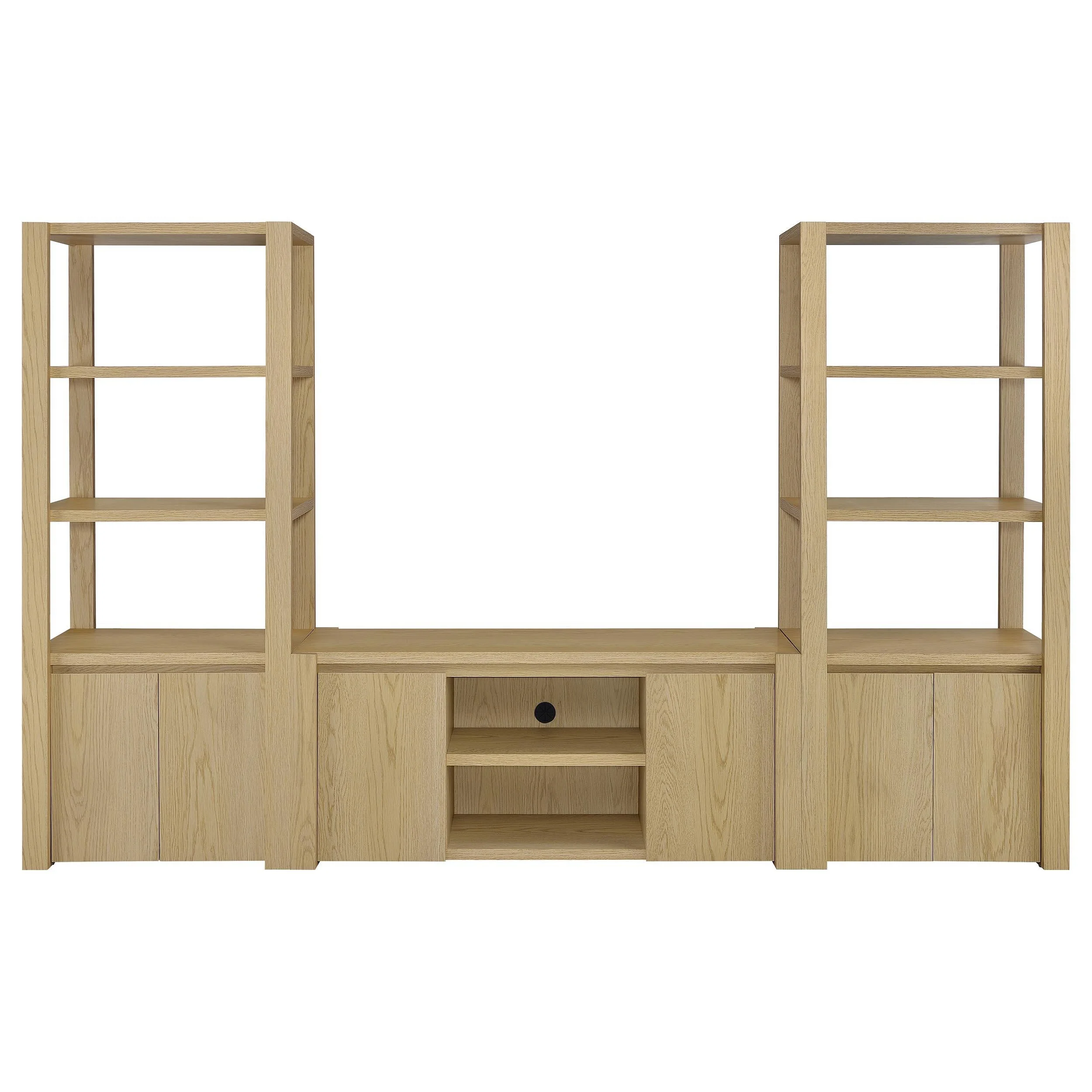 Laurelton Light Oak 3-Piece Entertainment Center TV Stand - Image 2