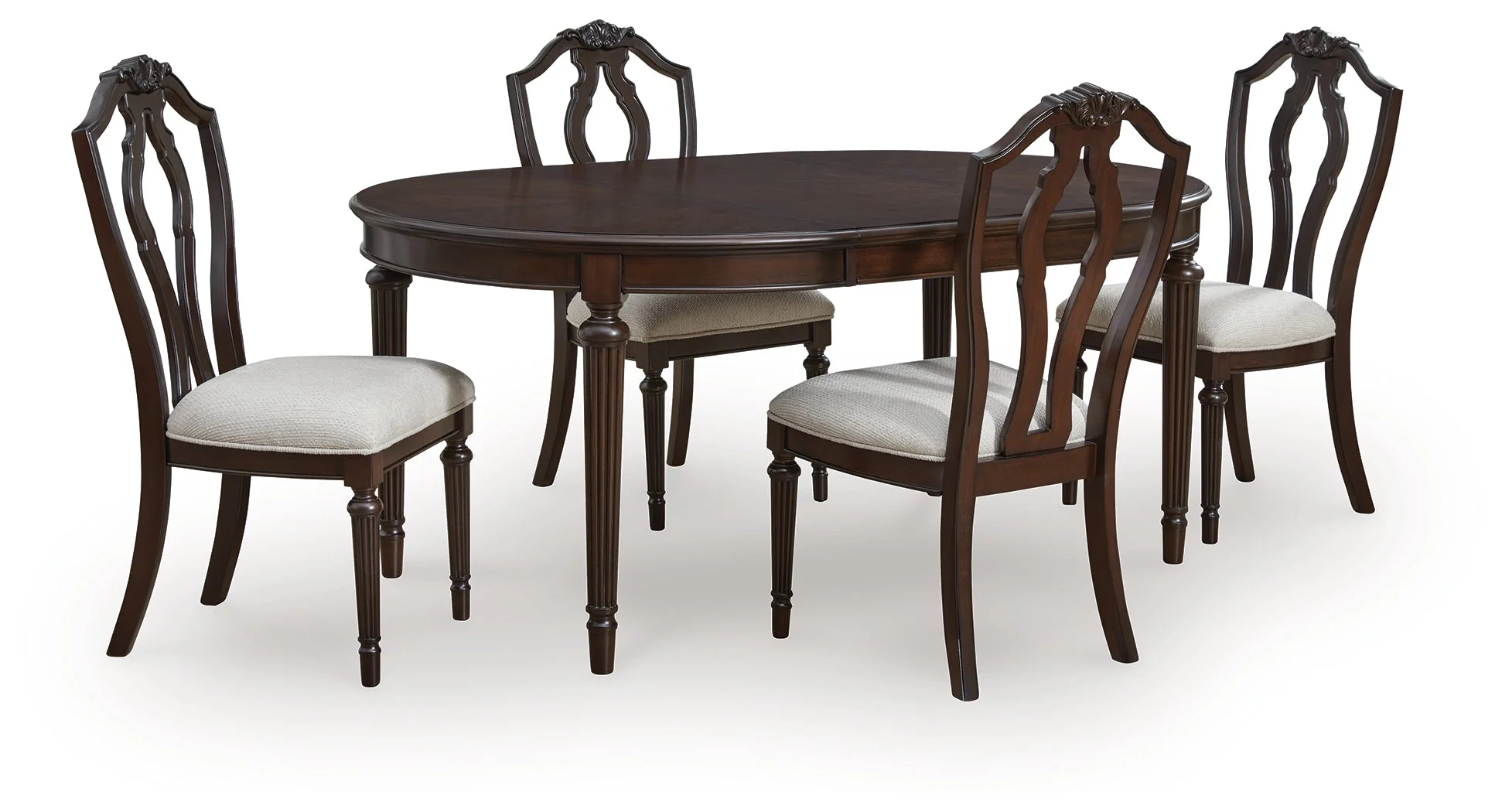 Lavinton Brown Extension Dining Table and 4 Chairs