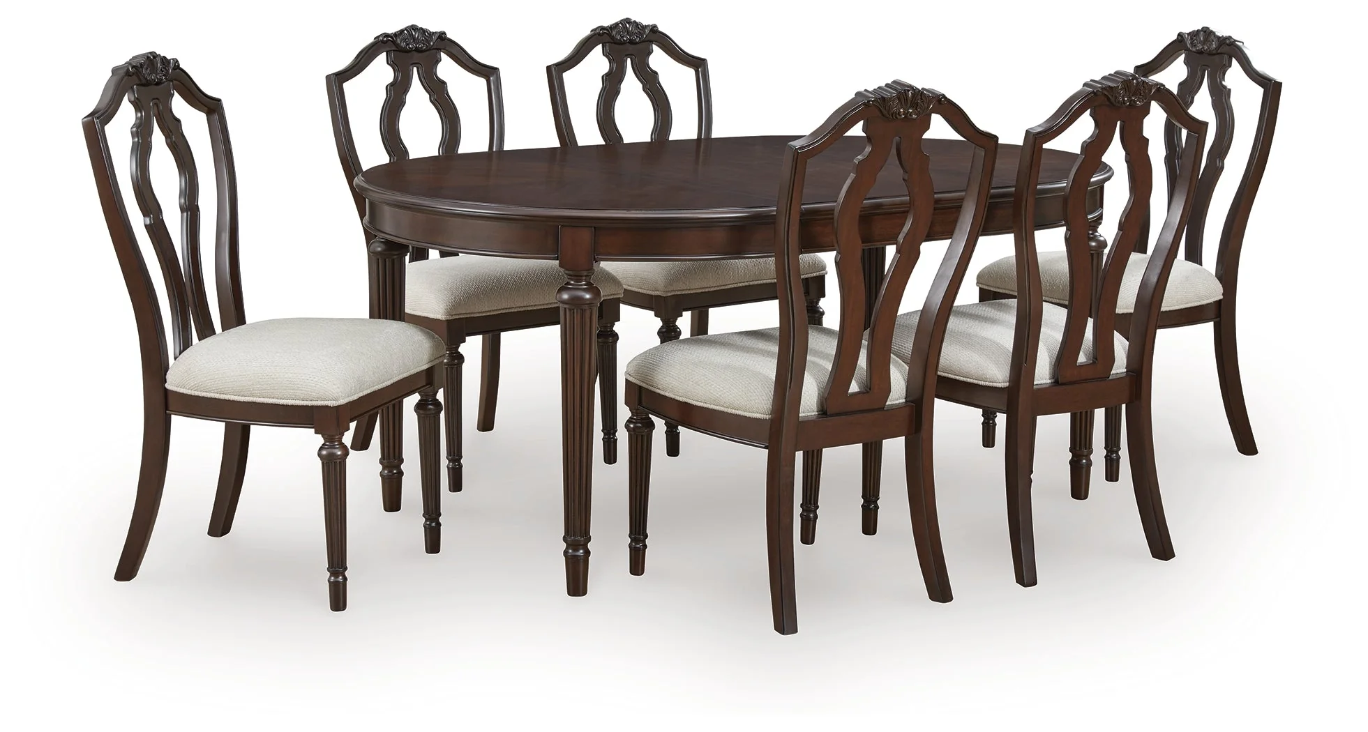Lavinton Brown Extension Dining Table and 6 Chairs - Image 2