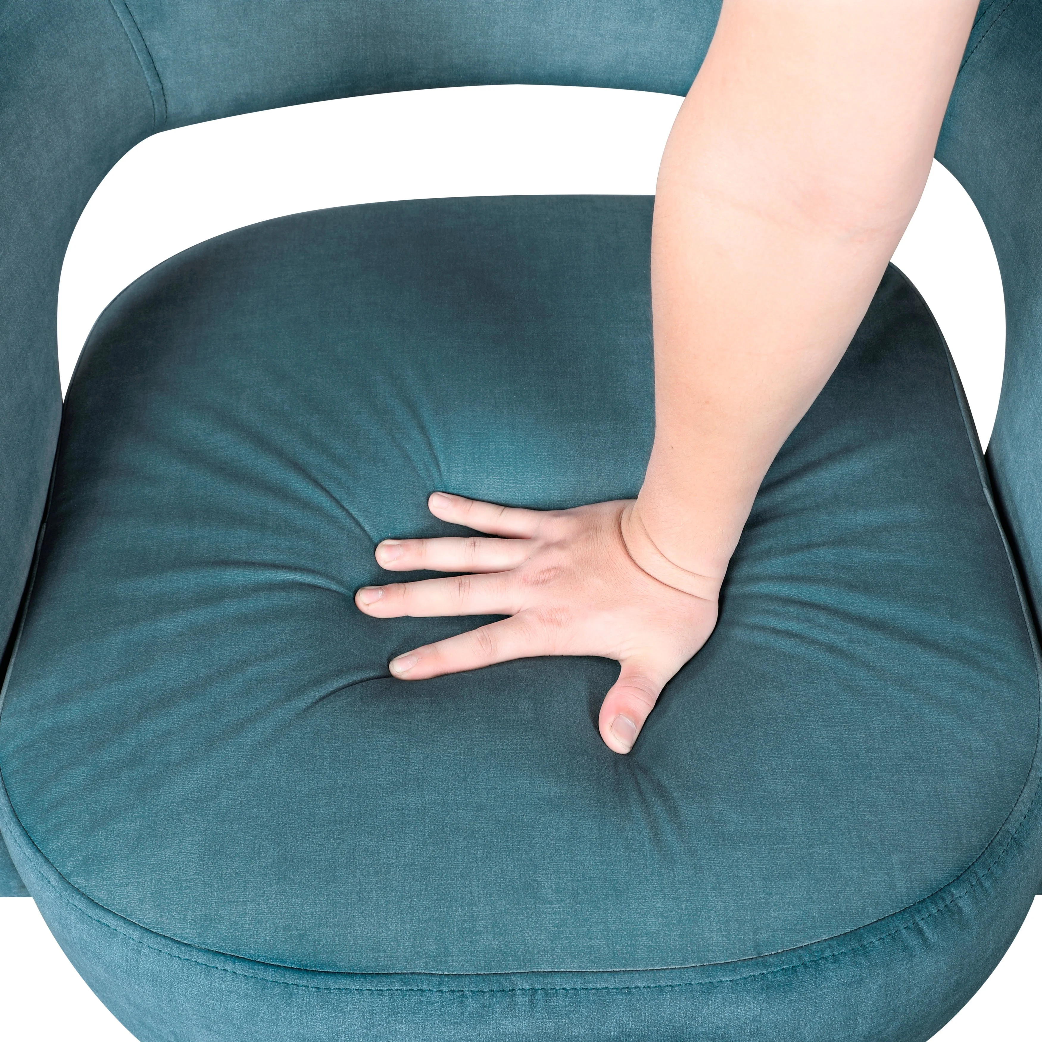 Lavon Dark Teal Swivel Chair - Image 7