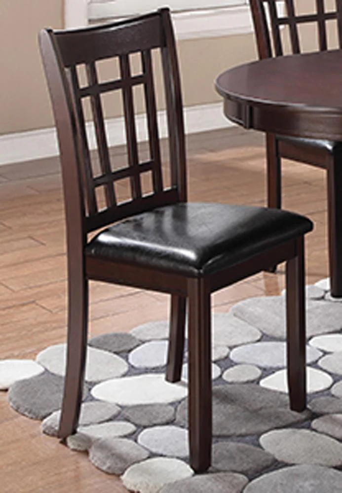 Lavon Espresso/Black Padded Dining Side Chairs, Set of 2 - Image 2