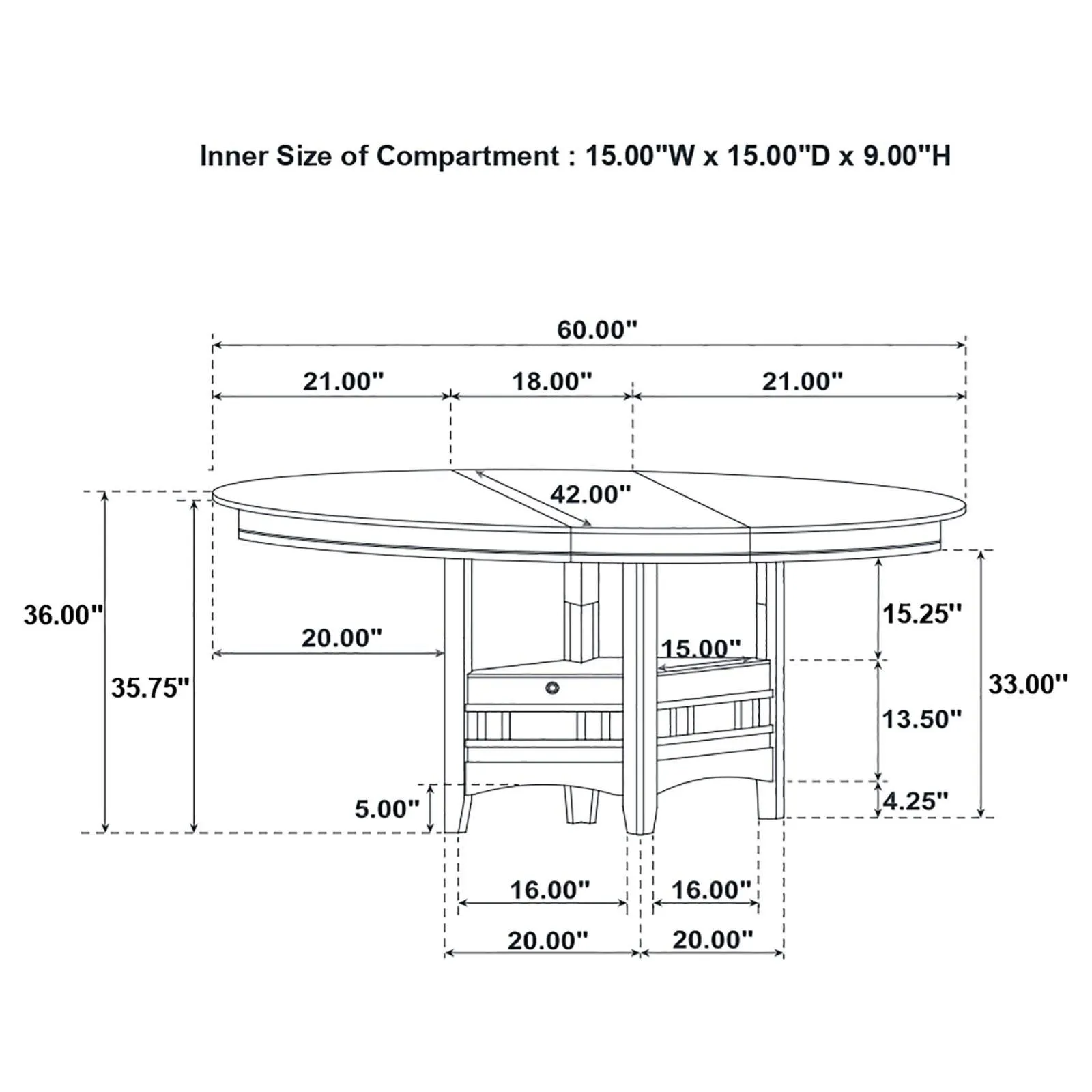 Lavon Light Chestnut/Espresso 5-Piece Counter Height Dining Set - Image 10