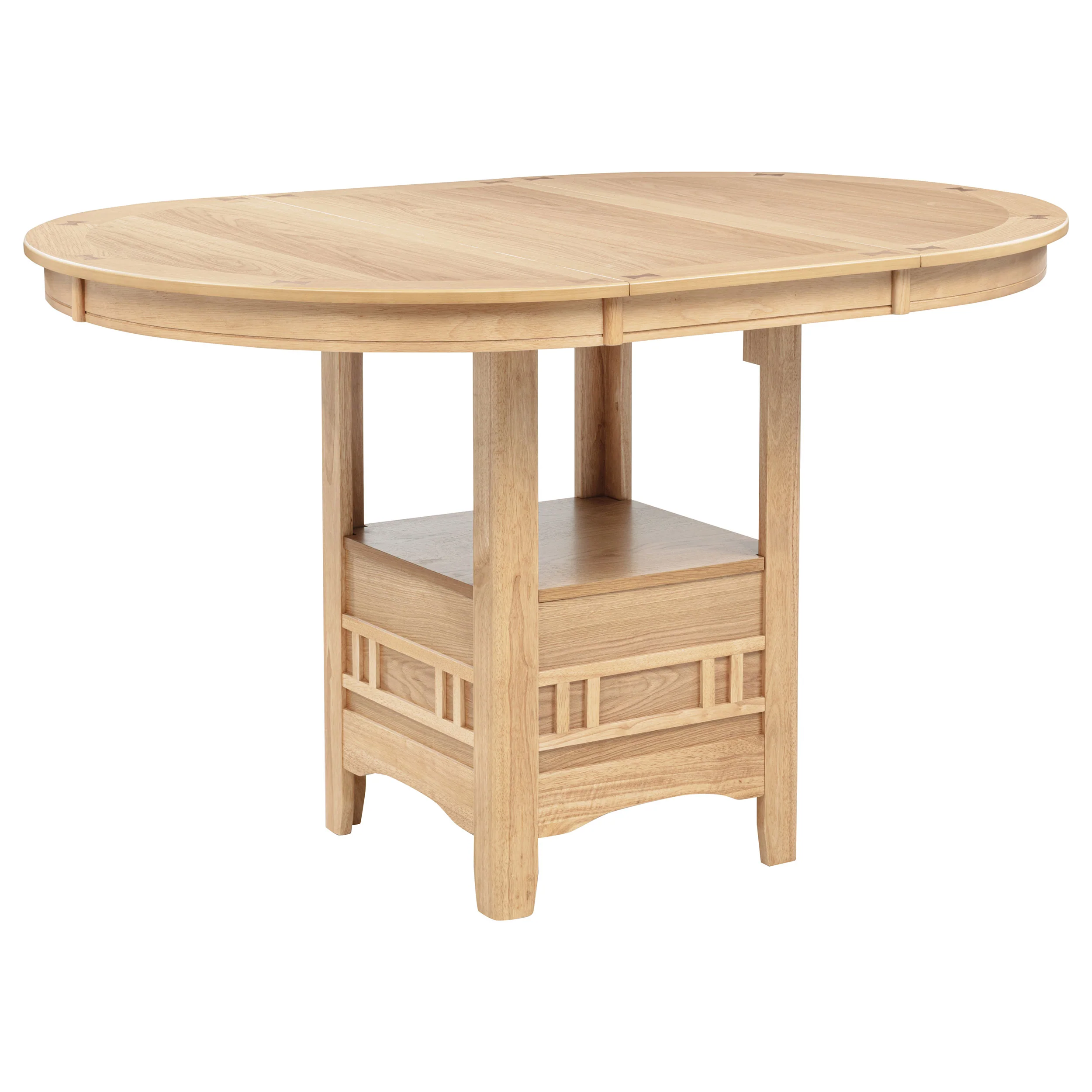 Lavon Light Oak 5-piece Oval Counter Height Dining Set - Image 3