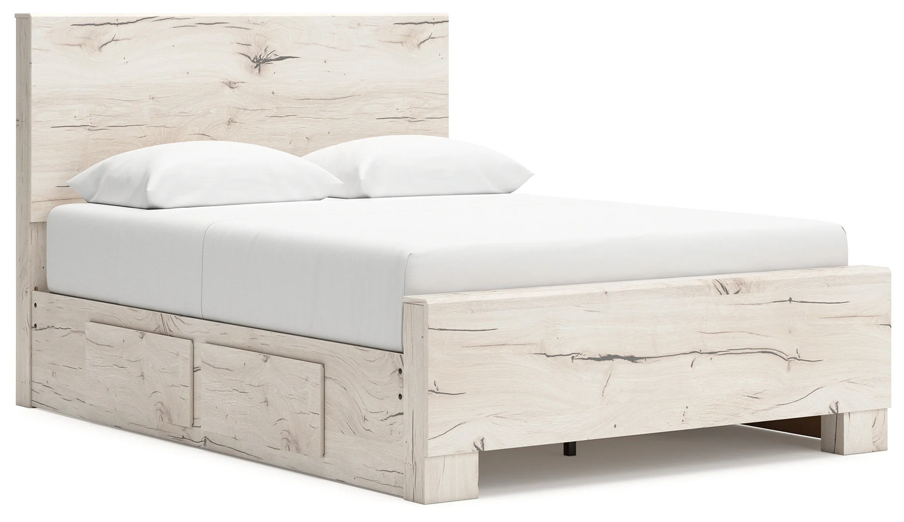 Lawroy Light Natural Full Storage Platform Bed with 4 Drawers