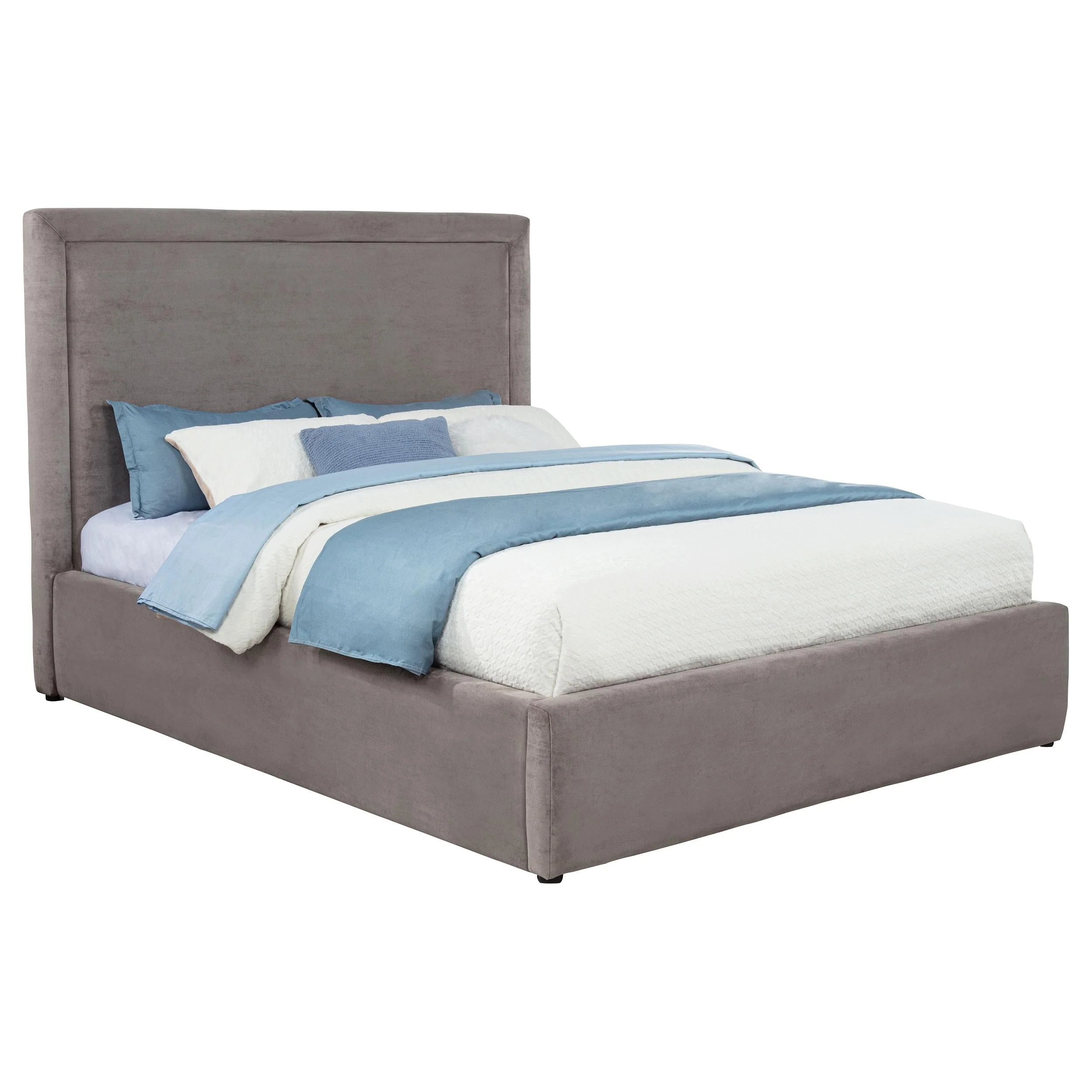 Lawson Mushroom 55-inch Upholstered Full Panel Platform Bed - Image 2