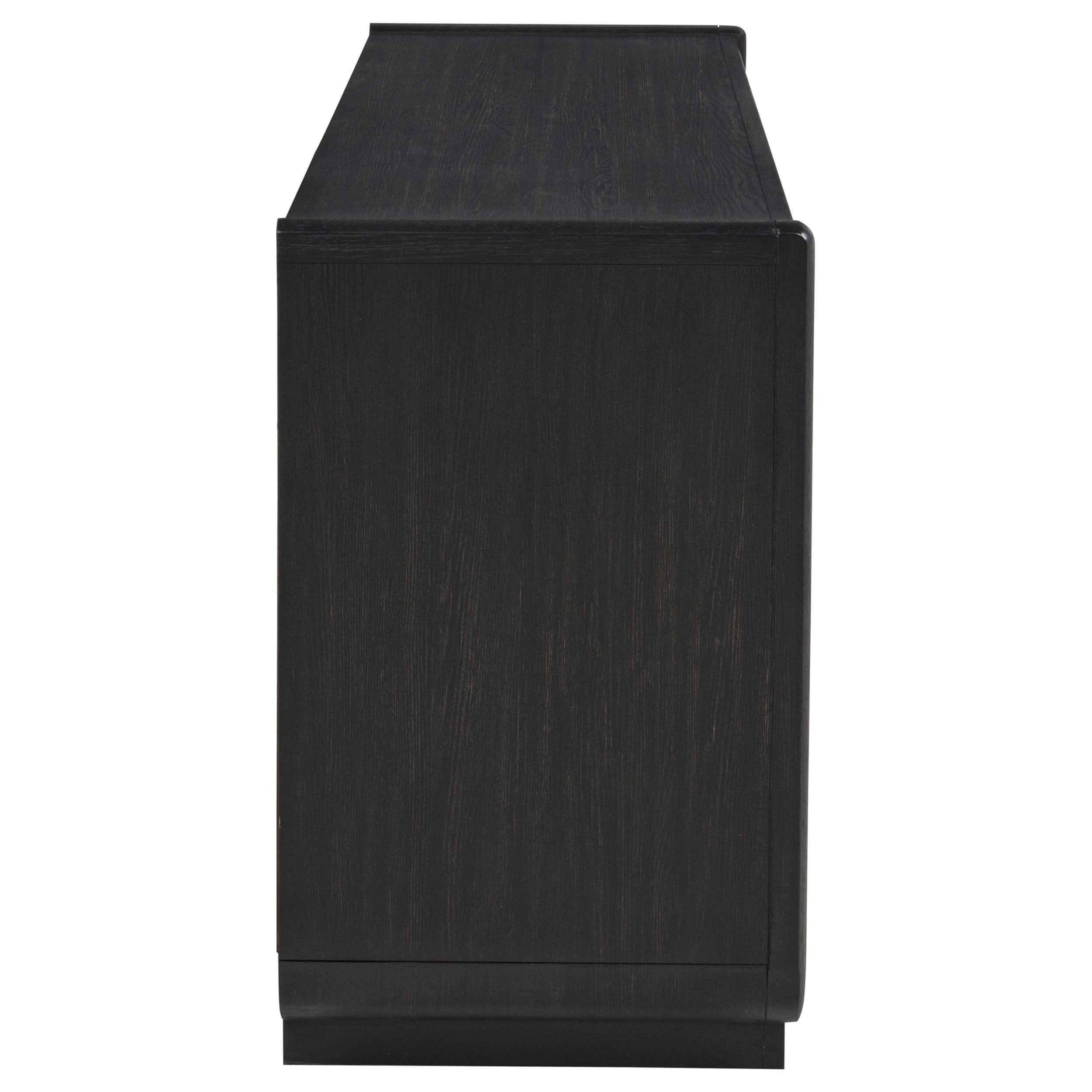 Leandro Burnished Black 72-inch 4-door TV Stand Media Console - Image 10