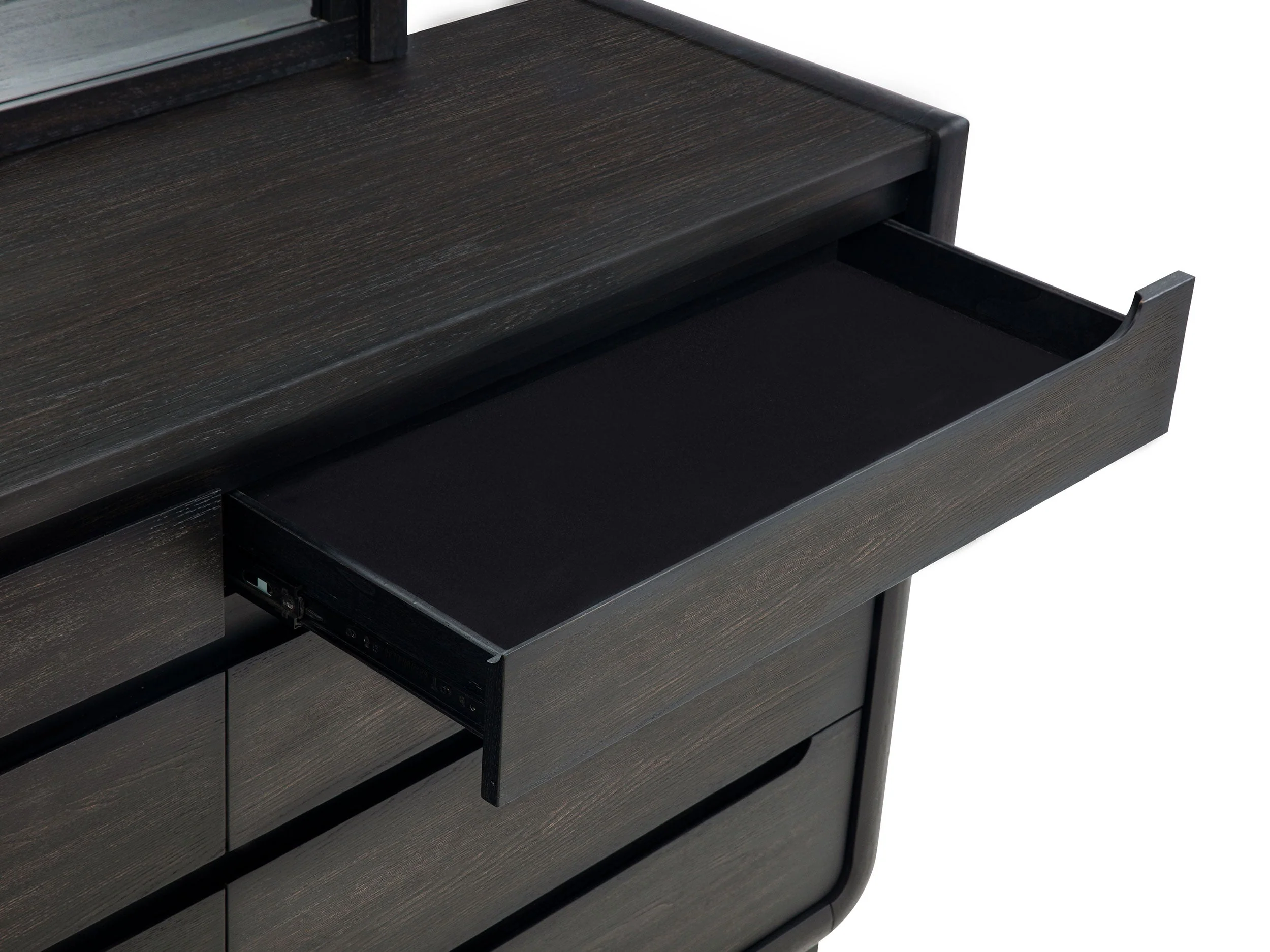 Leandro Burnished Black 8-drawer Bedroom Dresser Cabinet - Image 9