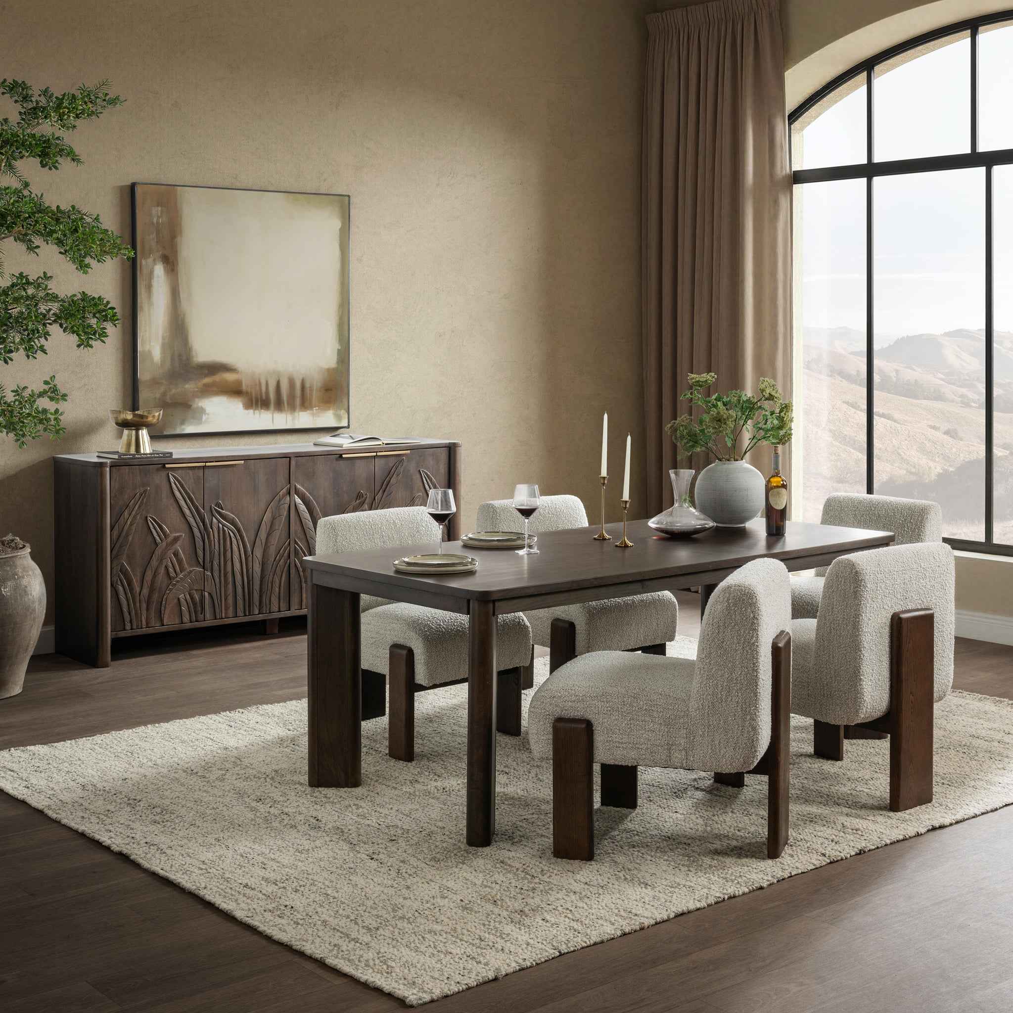 Ledro Dining Table - Dark Brown - Image 5