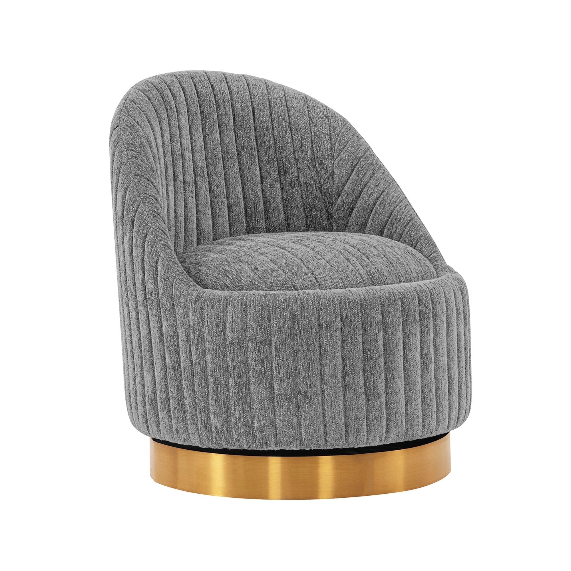 Leela Swivel Accent Chair in Grey - Image 11