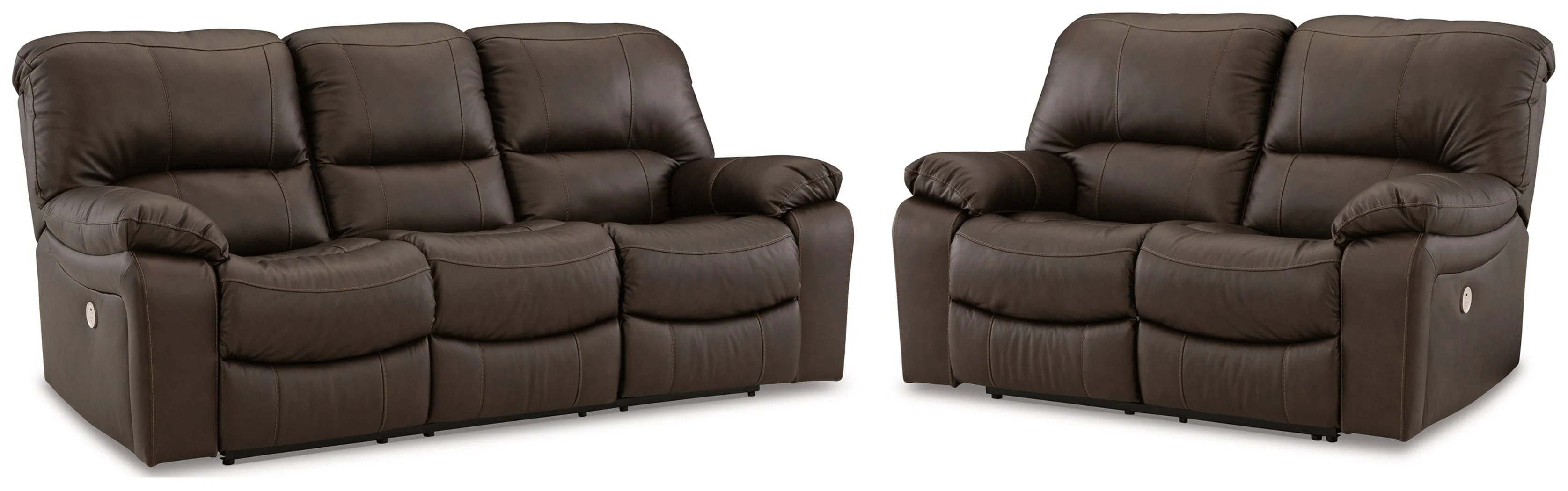 Leesworth Dark Brown Sofa and Loveseat - Image 2