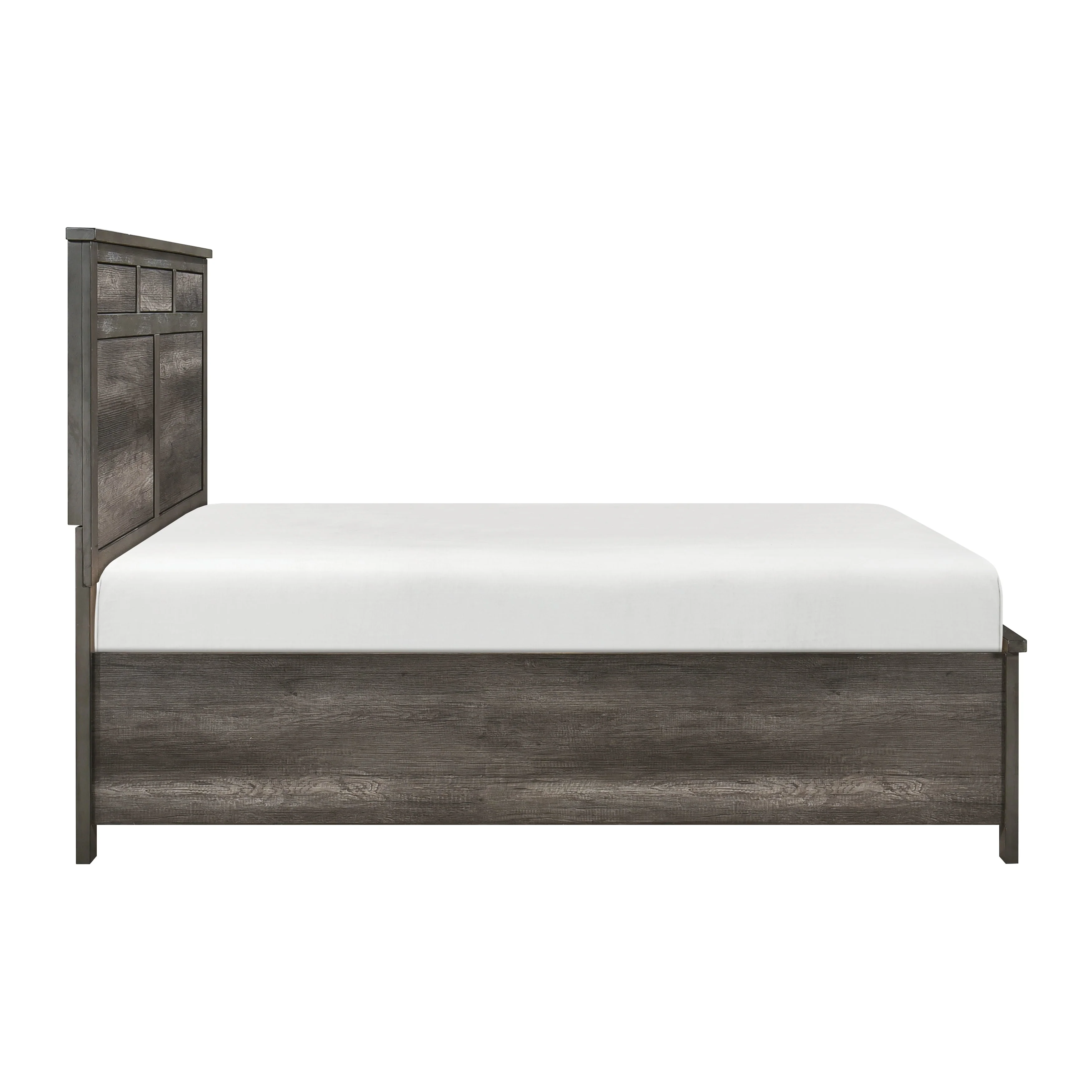 Lenior Gray California King Platform Bed with Footboard Storage - Image 3