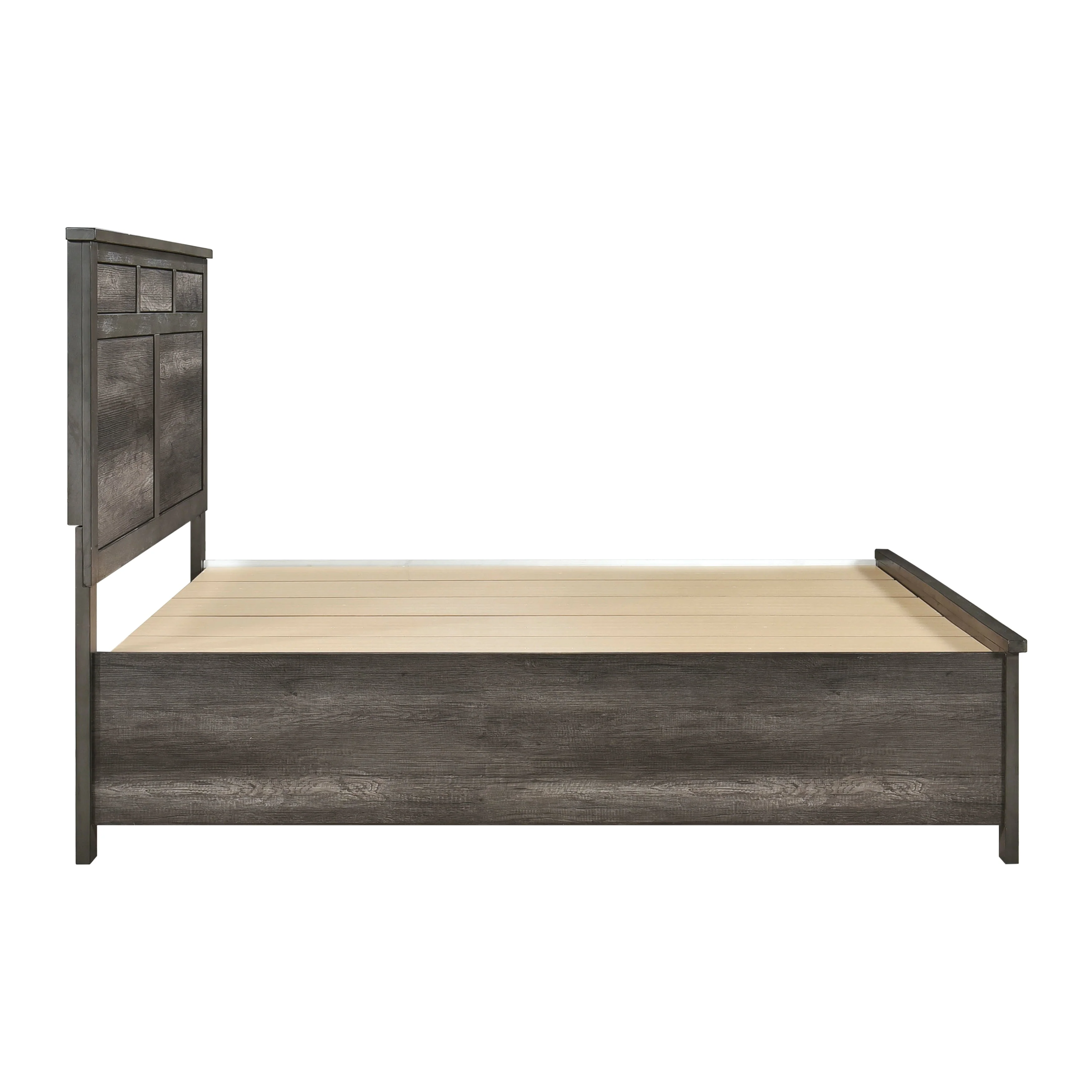 Lenior Gray California King Platform Bed with Footboard Storage - Image 4