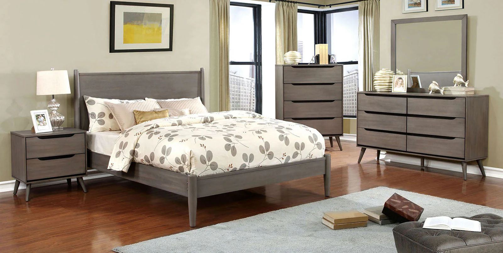 Lennart Gray Queen Bed - Image 3