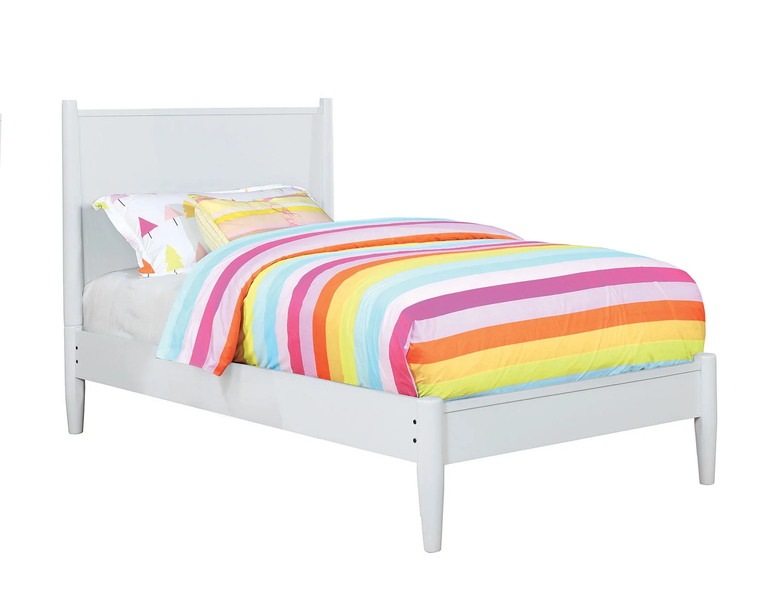 Lennart White Twin Bed - Image 2