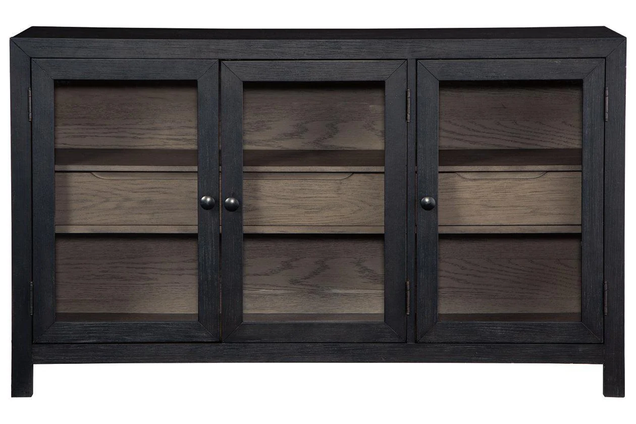 Lenston Black/Gray Accent Cabinet - Image 3
