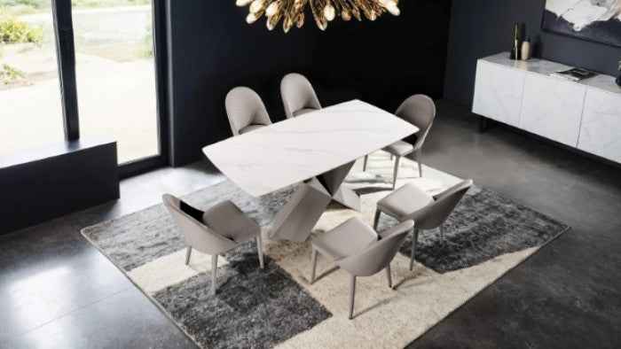 Lenvik Brown/White 7-Piece Dining Room Set - Image 3