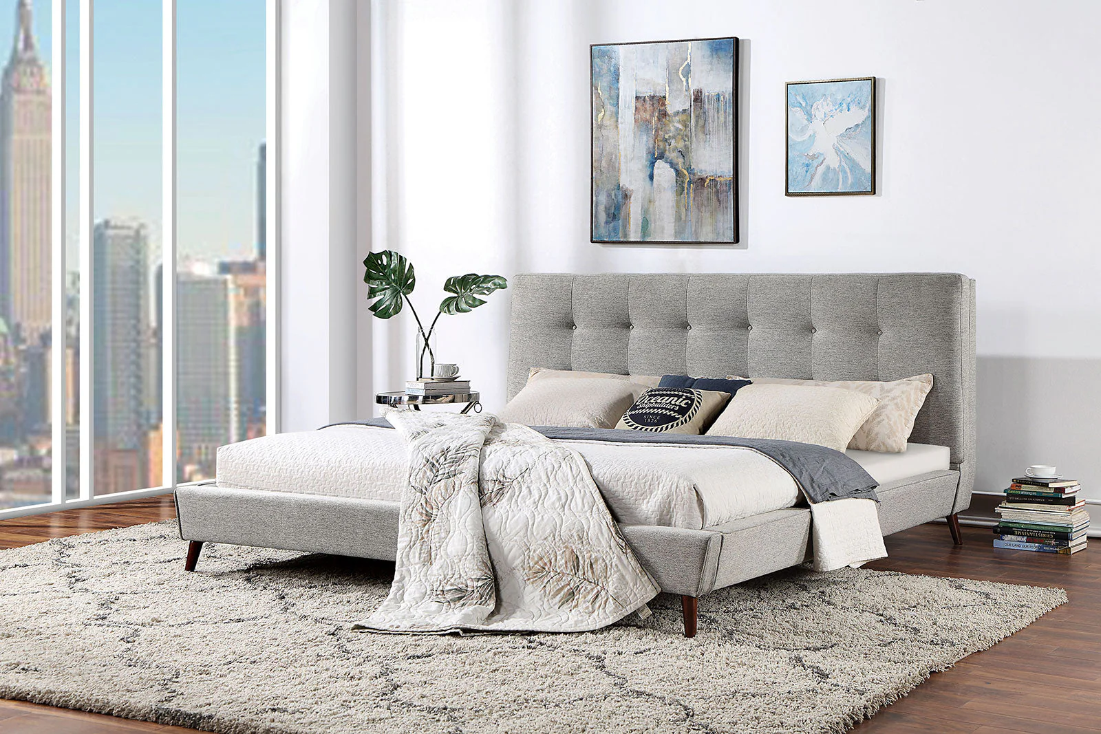 Leomin Gray King Bed