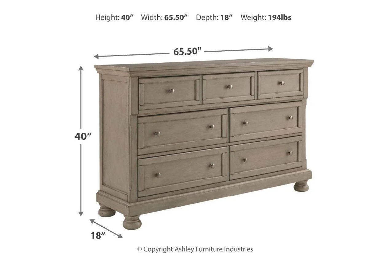Lettner Light Gray Dresser - Image 3