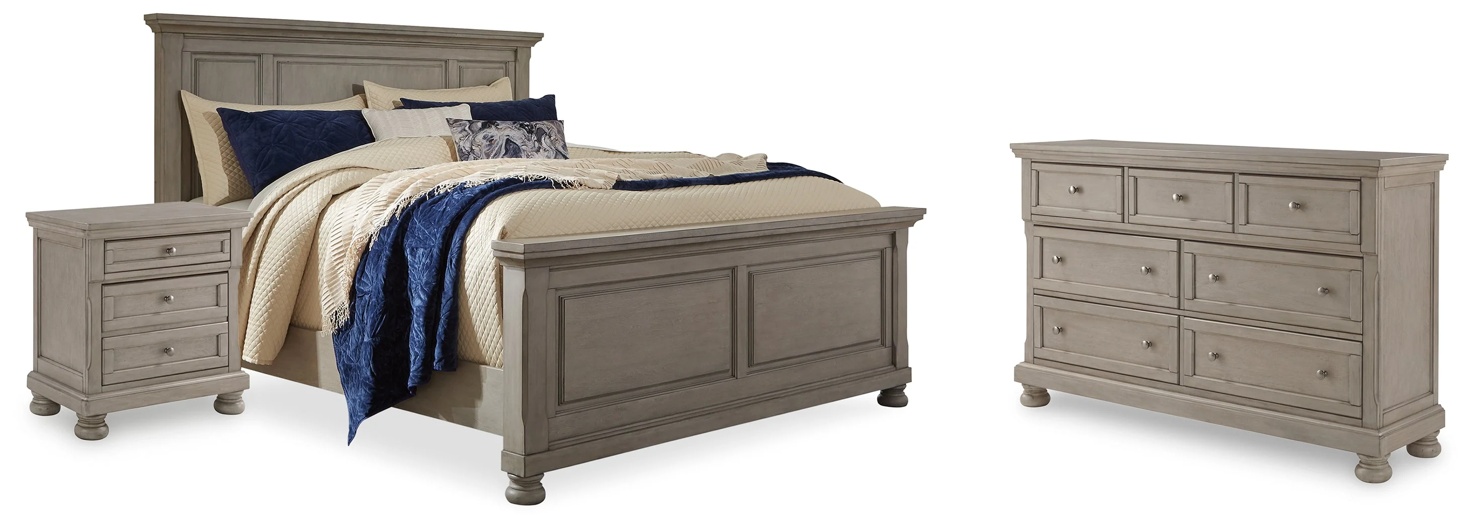 Lettner Light Gray Panel Bedroom Set - Image 13