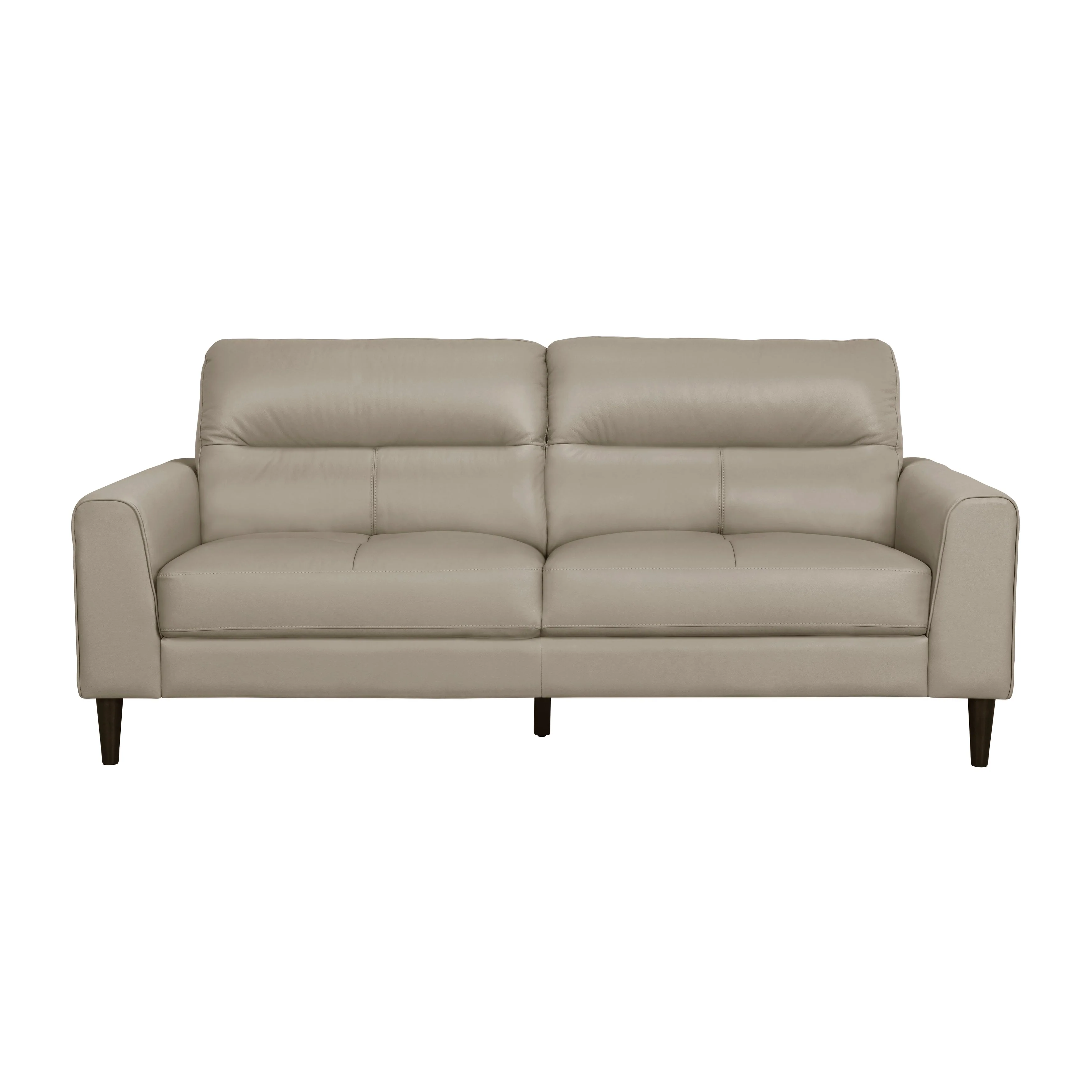 Lewes Latte Leather Living Room Set - Image 3