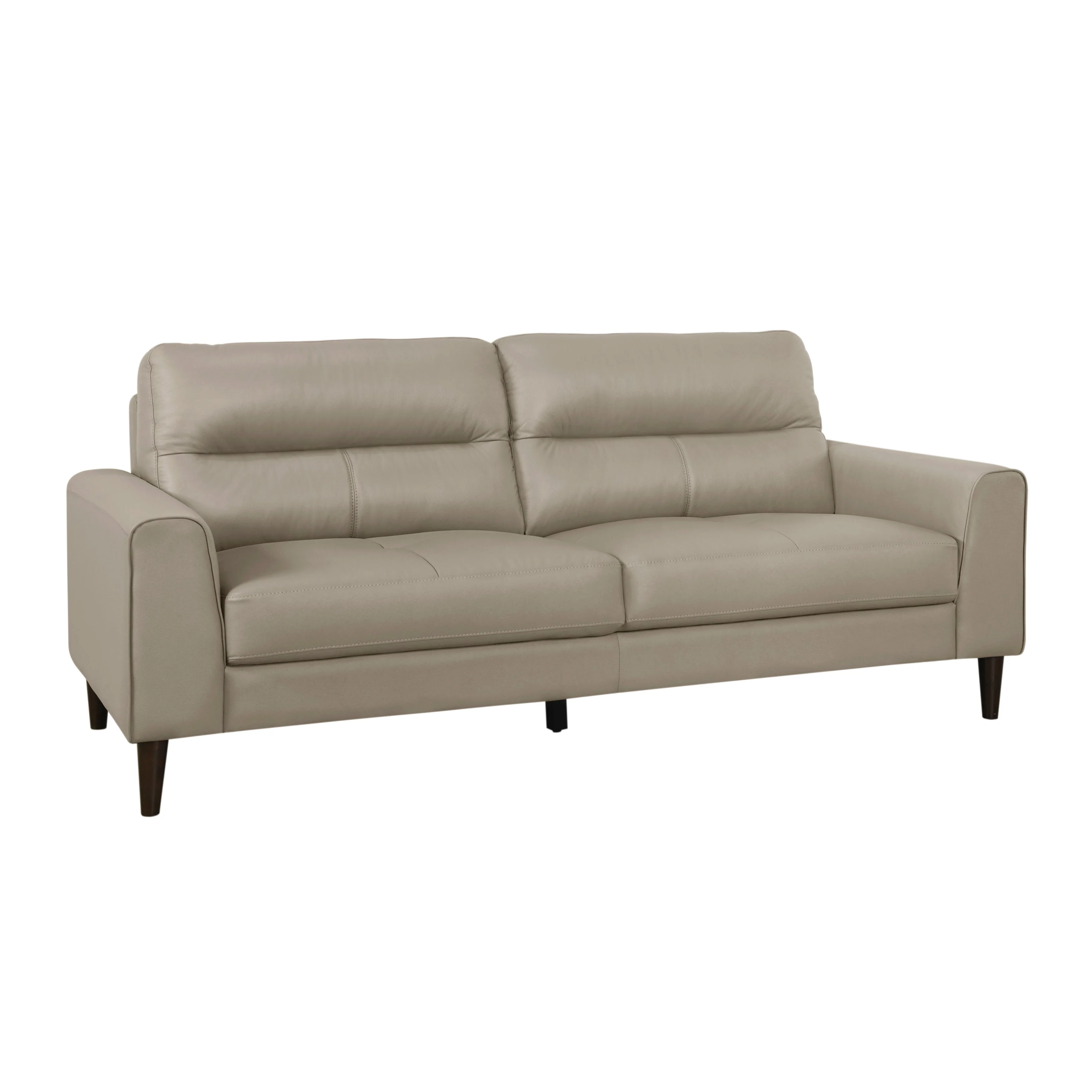 Lewes Latte Leather Living Room Set - Image 4