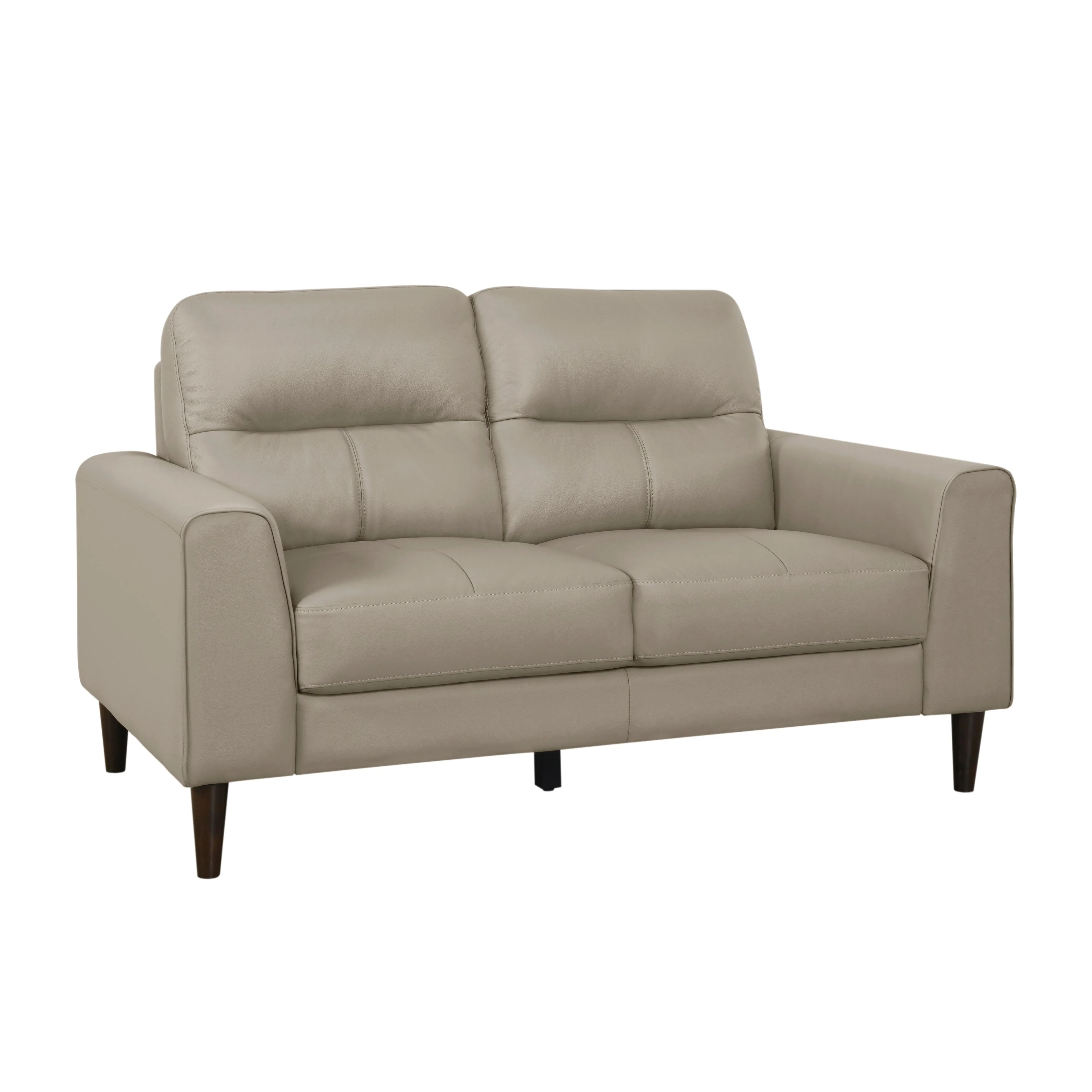 Lewes Latte Leather Living Room Set - Image 7