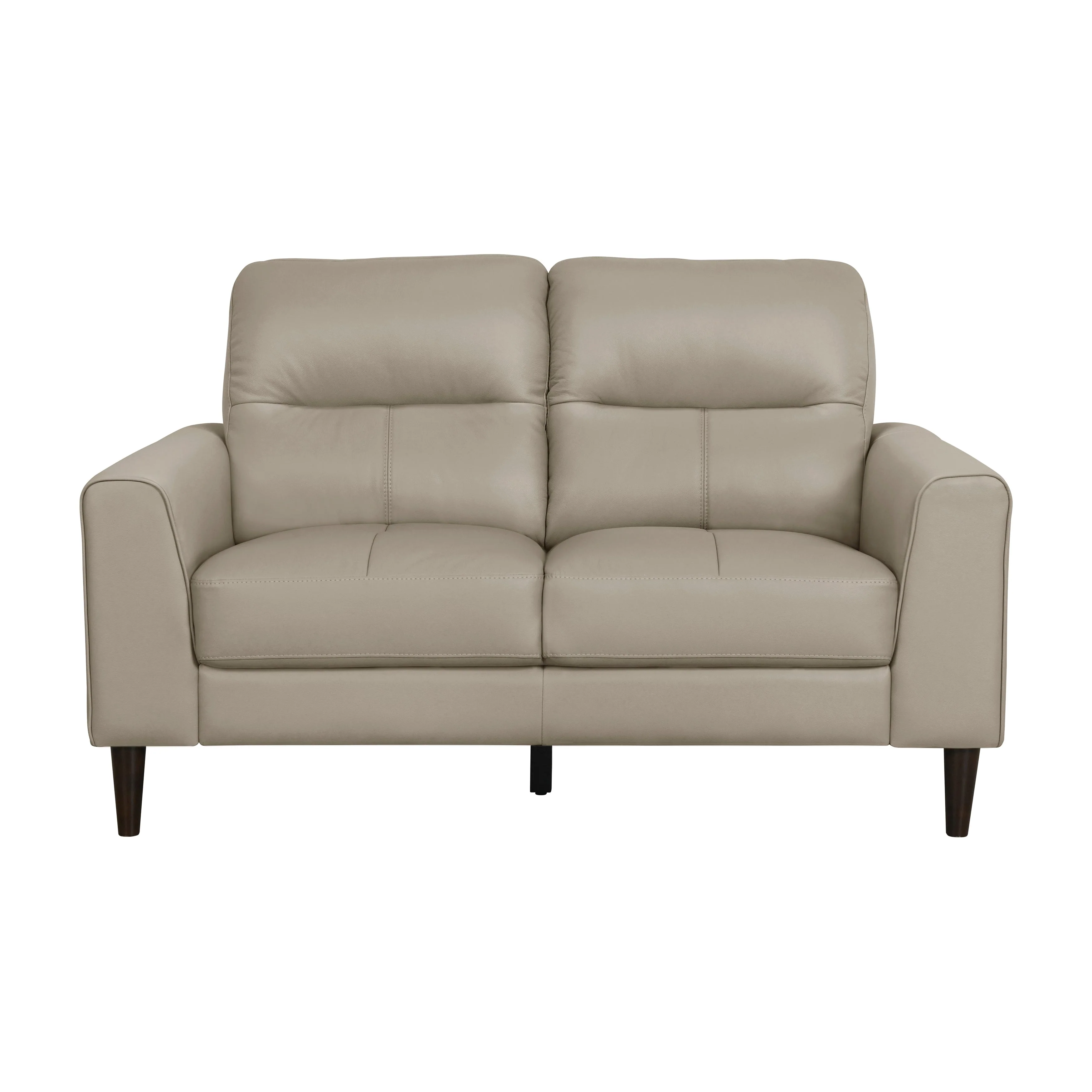 Lewes Latte Leather Loveseat