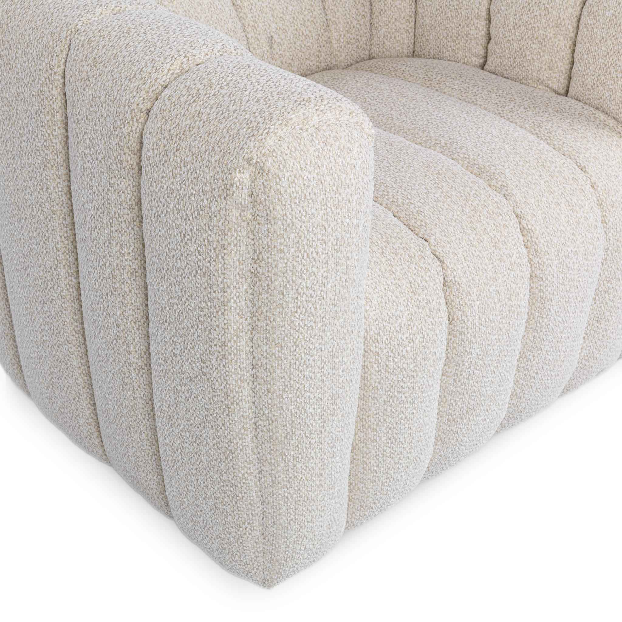 Lexa Swivel Chair - Cream - Image 4