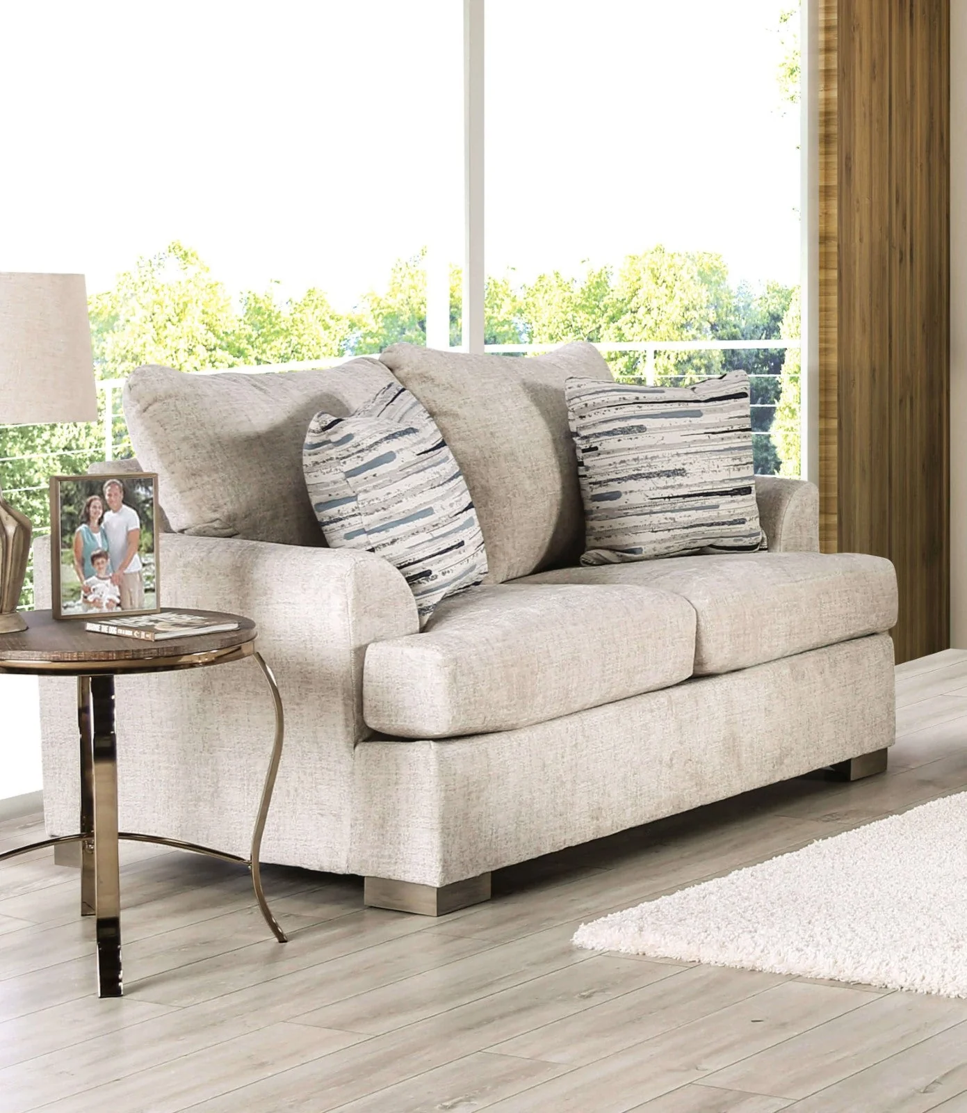 Leytonstone Cream Sofa & Loveseat - Image 3
