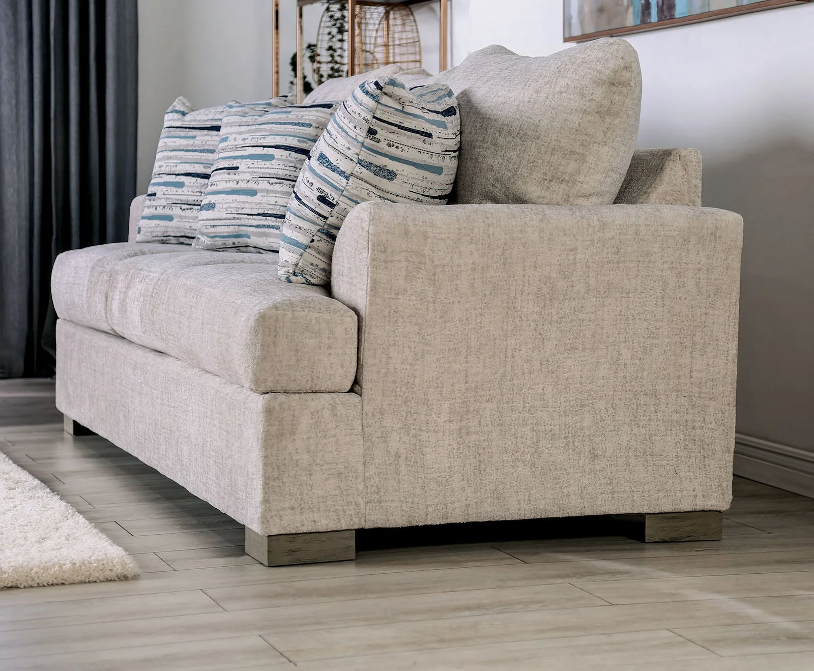 Leytonstone Cream Sofa & Loveseat - Image 4