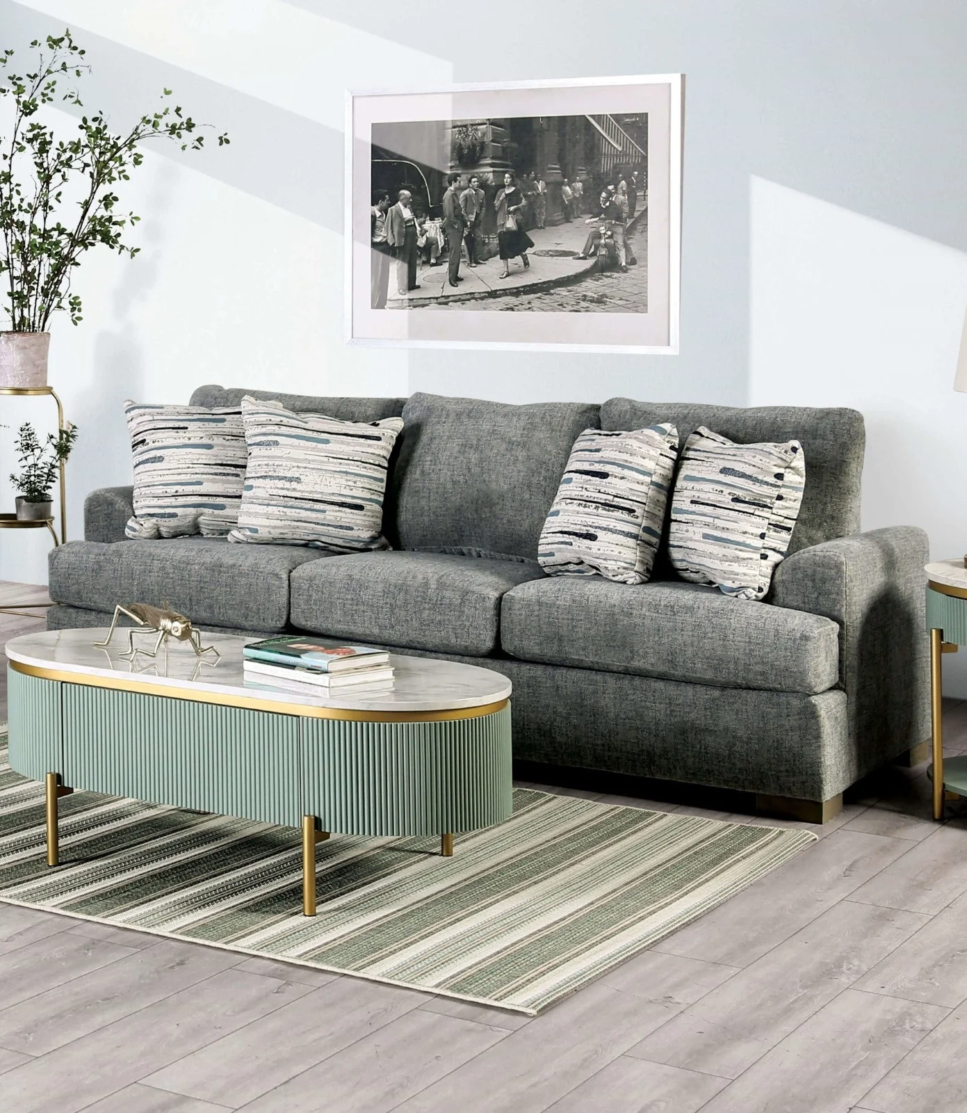 Leytonstone Gray Sofa & Loveseat - Image 2