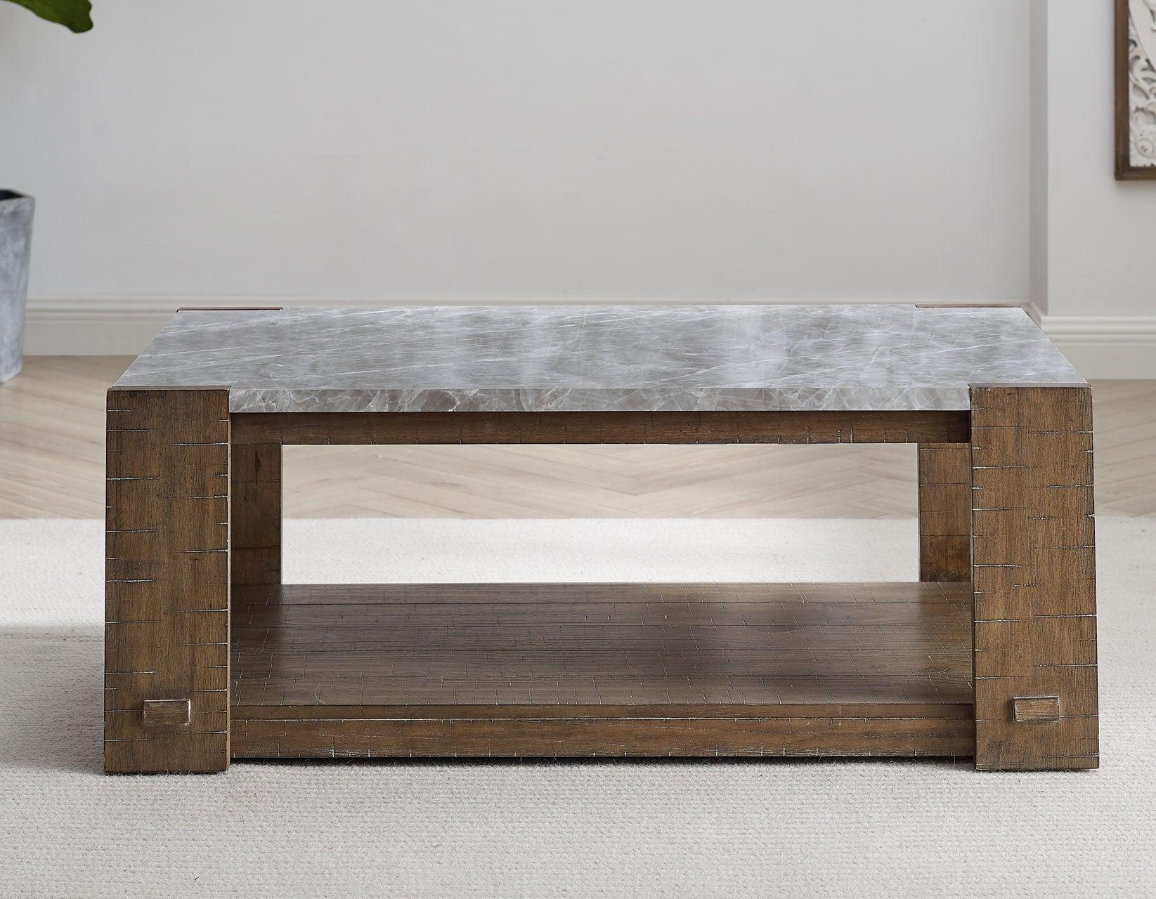 Libby Sintered Stone Coffee Table w/Casters - Image 2